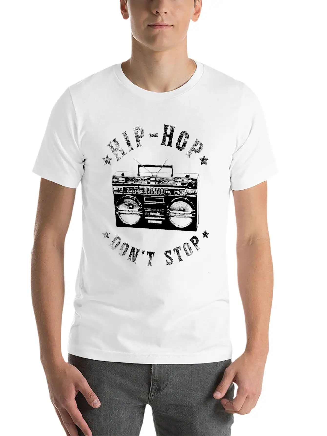 Hip Hop Don't Stop Simple Everyday Graphic Tee – Lightweight Summer Wear