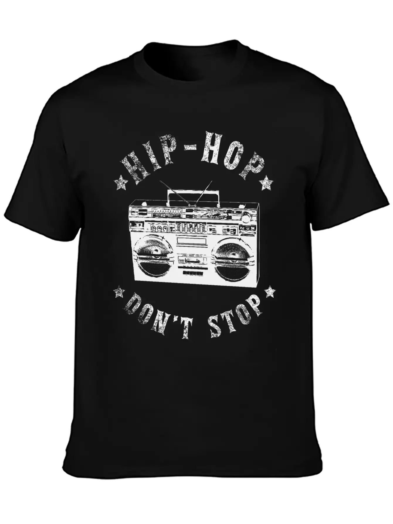 Hip Hop Don't Stop Simple Everyday Graphic Tee – Lightweight Summer Wear