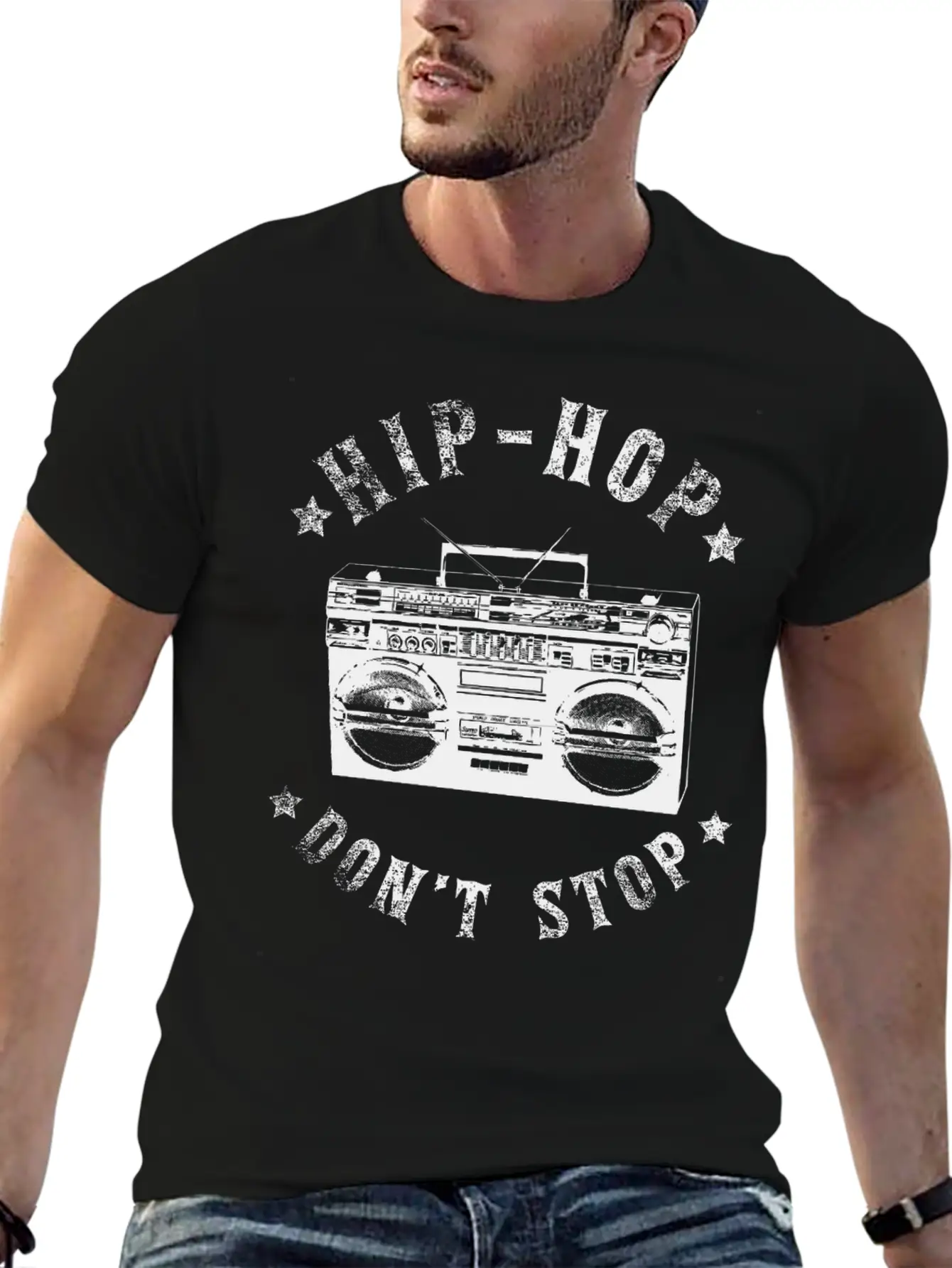 Hip Hop Don't Stop Simple Everyday Graphic Tee – Lightweight Summer Wear
