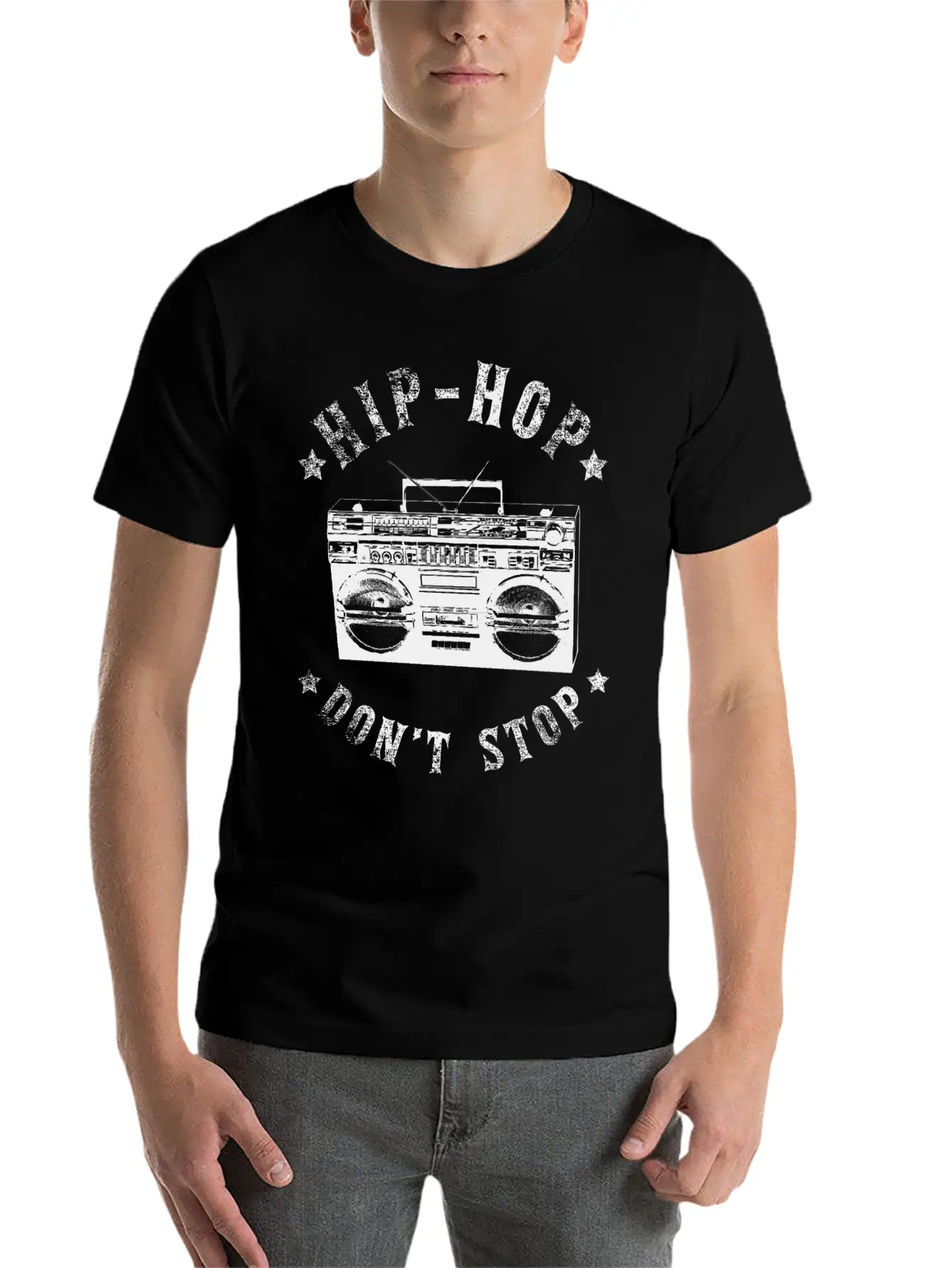 Hip Hop Don't Stop Simple Everyday Graphic Tee – Lightweight Summer Wear