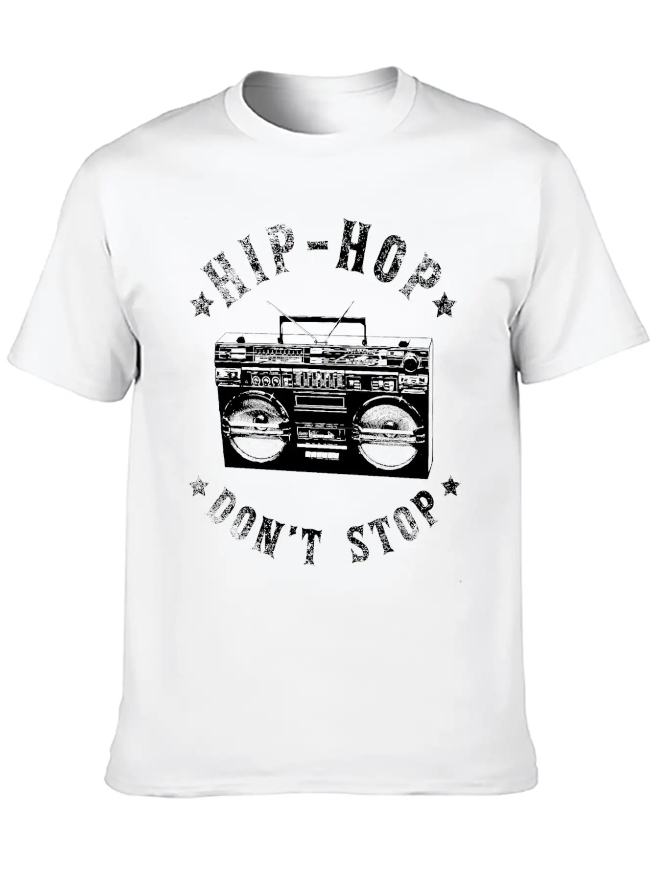 Hip Hop Don't Stop Simple Everyday Graphic Tee – Lightweight Summer Wear