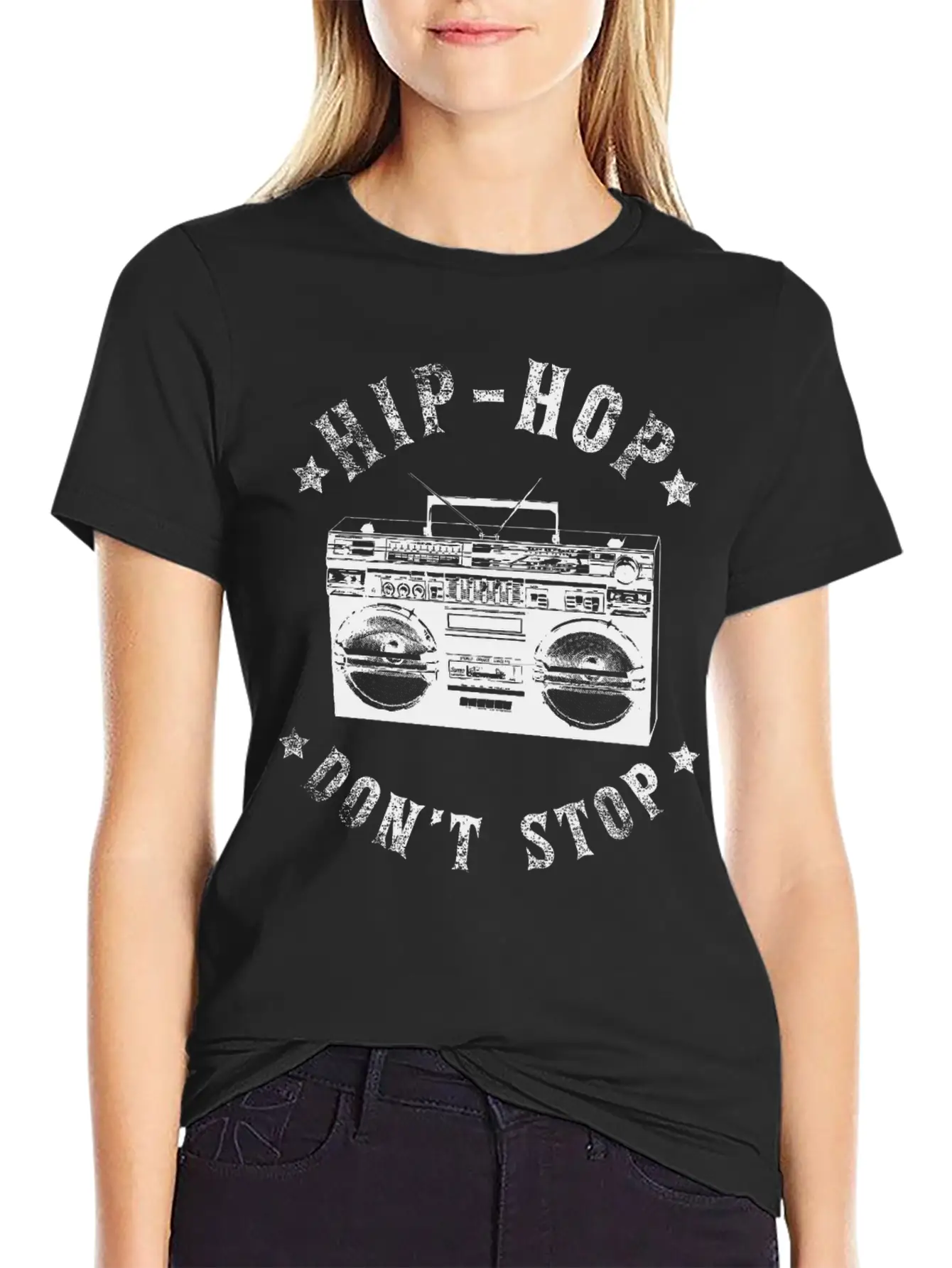 Hip Hop Don't Stop Simple Everyday Graphic Tee – Lightweight Summer Wear
