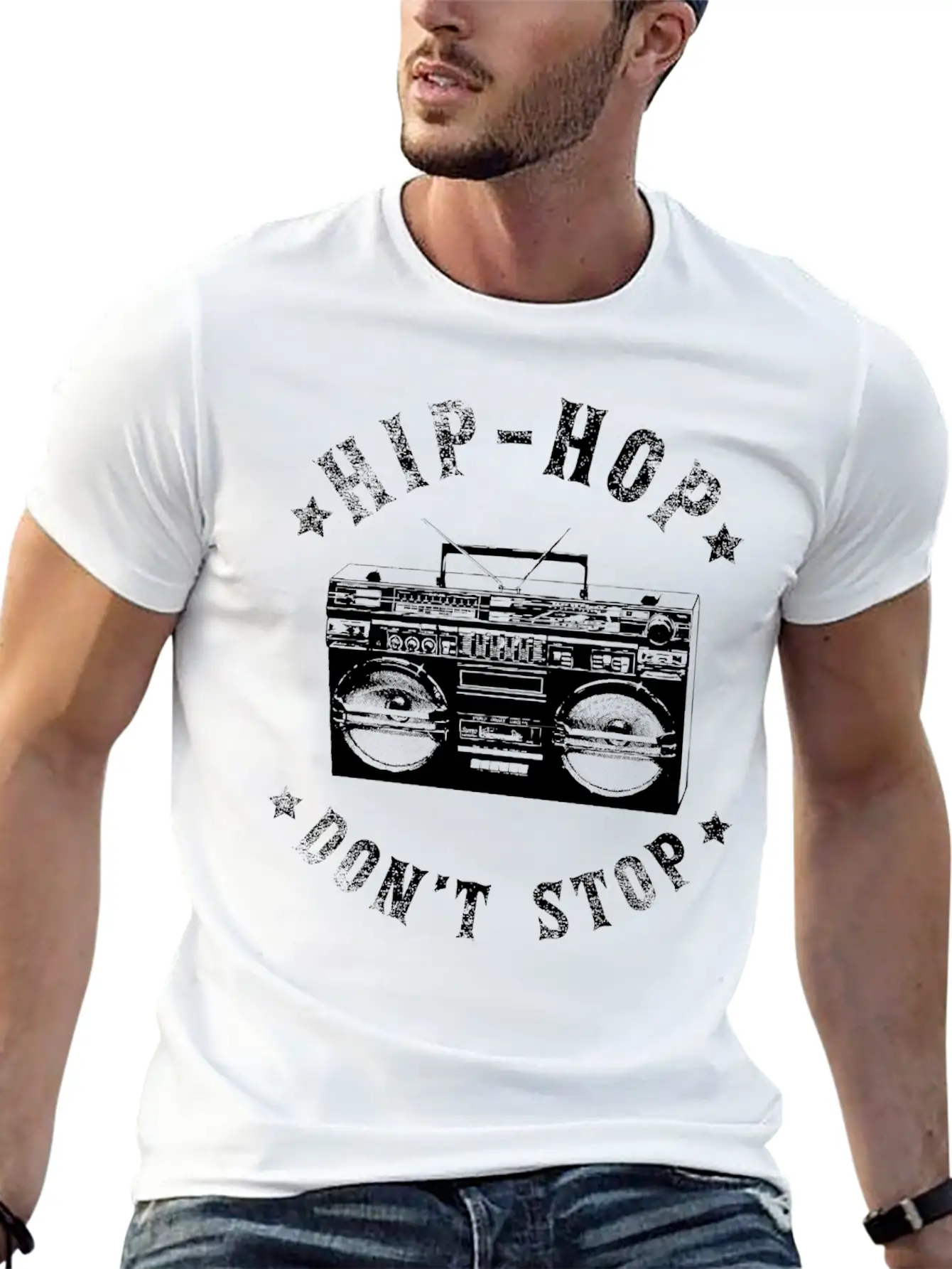 Hip Hop Don't Stop Simple Everyday Graphic Tee – Lightweight Summer Wear