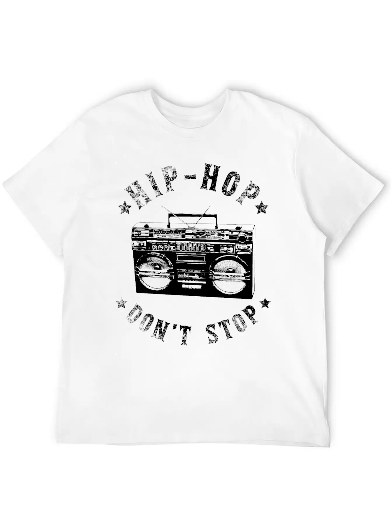 Hip Hop Don't Stop Simple Everyday Graphic Tee – Lightweight Summer Wear