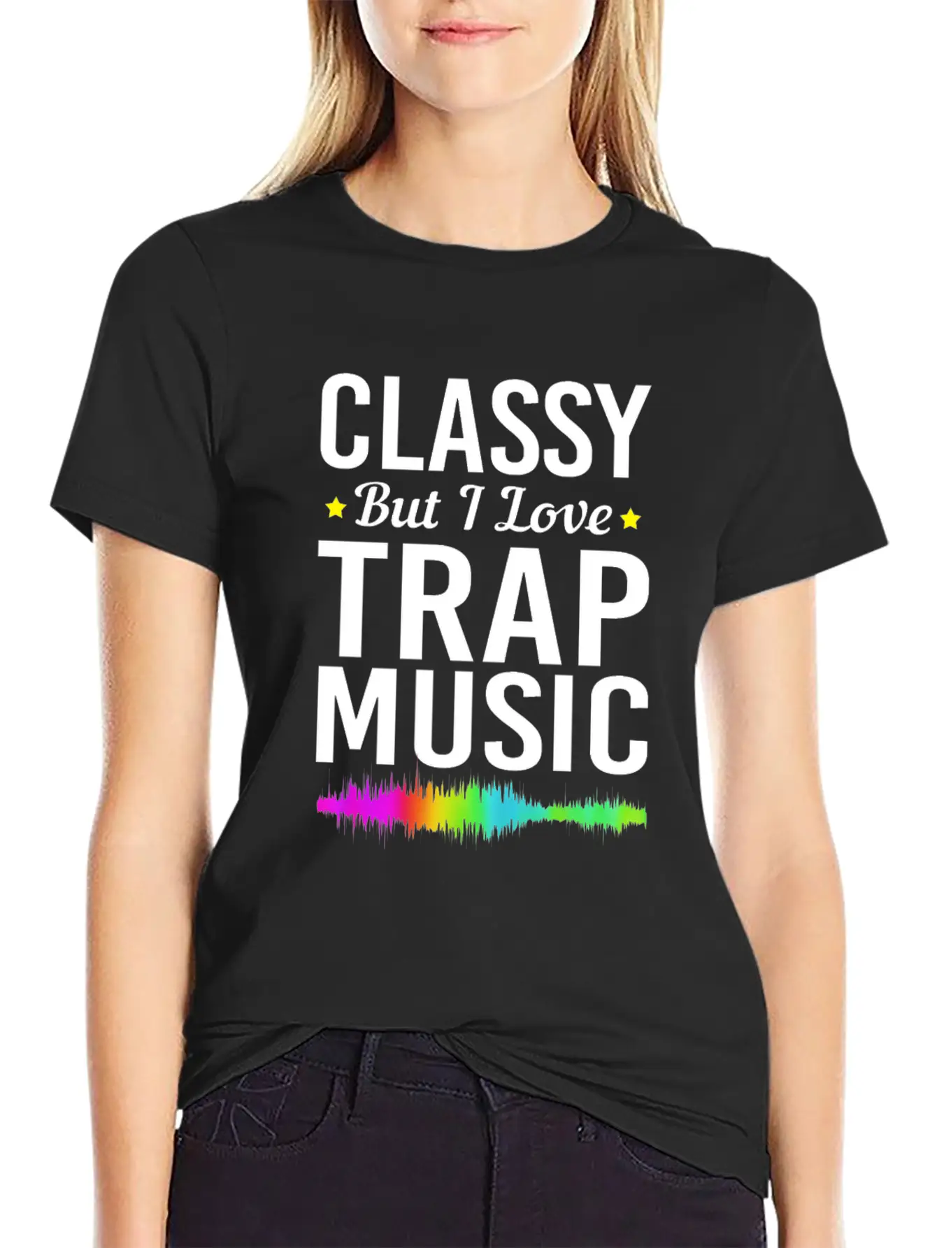 Hip Hop Music Party Trap Music For Women Casual Graphic T-Shirt – Simple And Comfortable Daily Wear