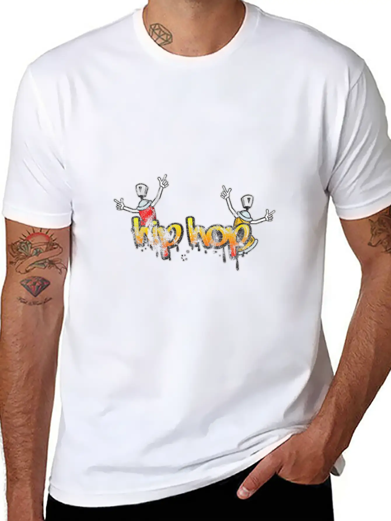 Hip Hop On The Streets Classic Cotton Tee – Unisex Comfort For Any Season