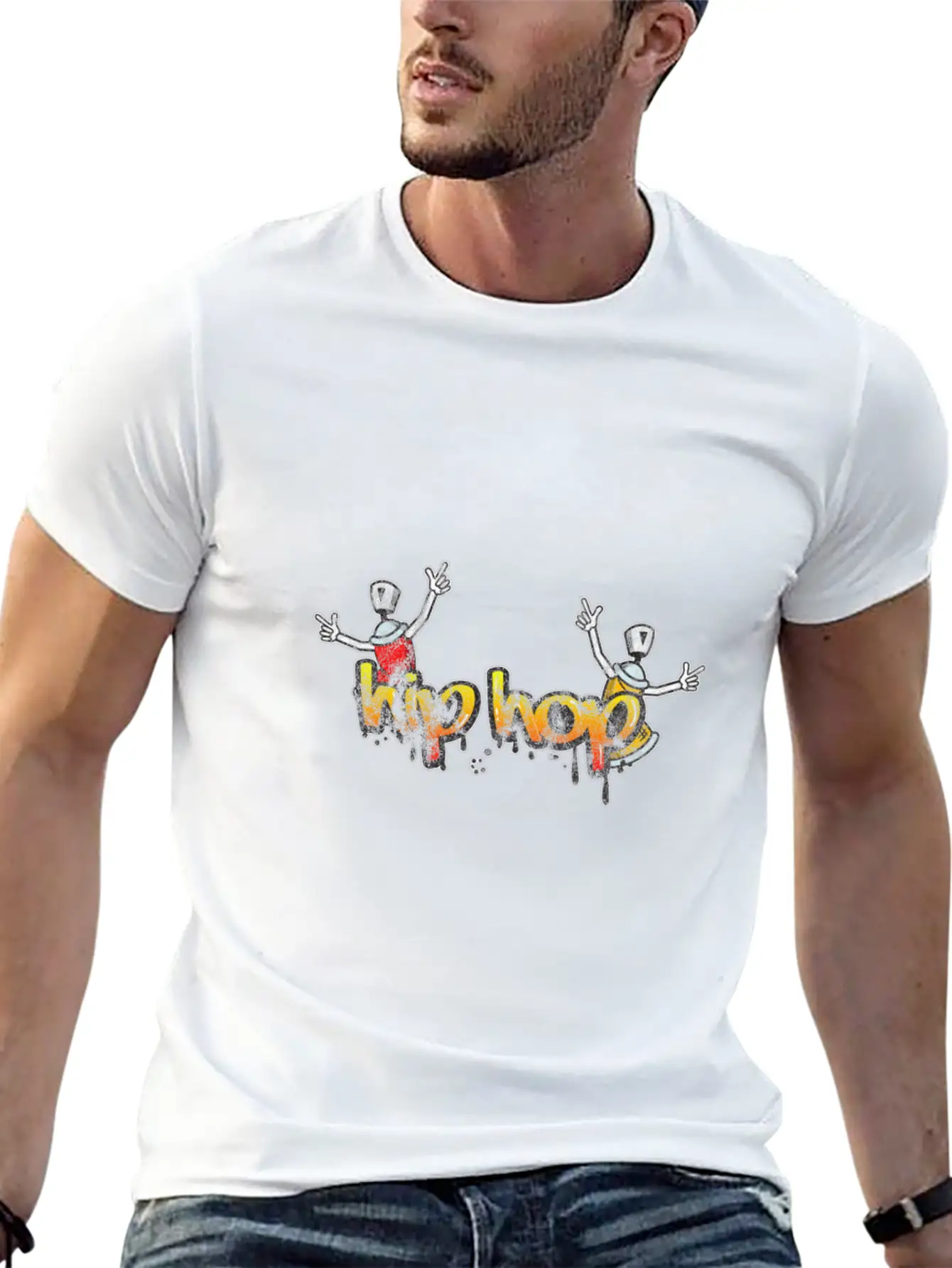 Hip Hop On The Streets Classic Cotton Tee – Unisex Comfort For Any Season