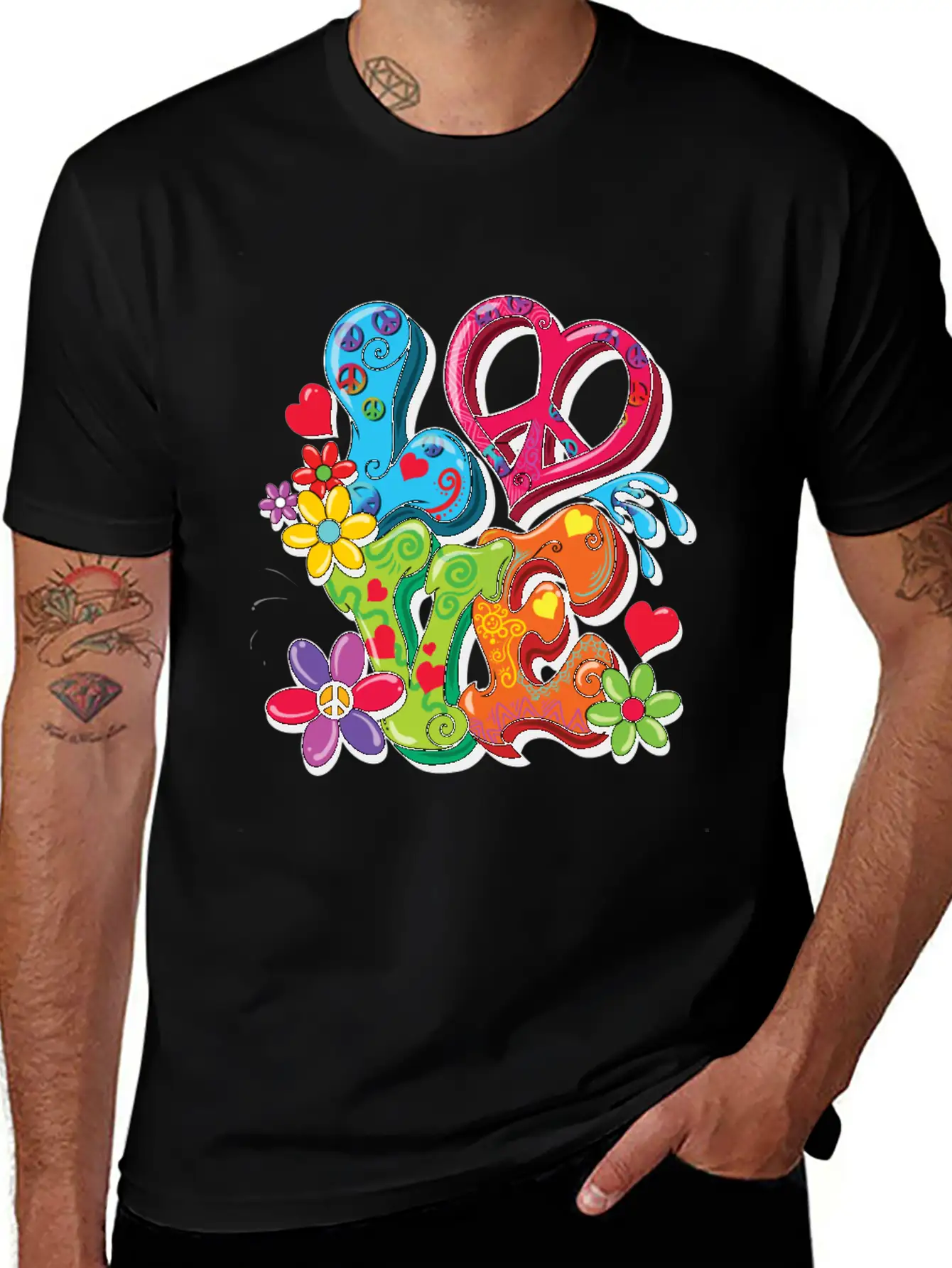 Hippie Costume Casual Graphic T-Shirt – Simple And Comfortable Daily Wear