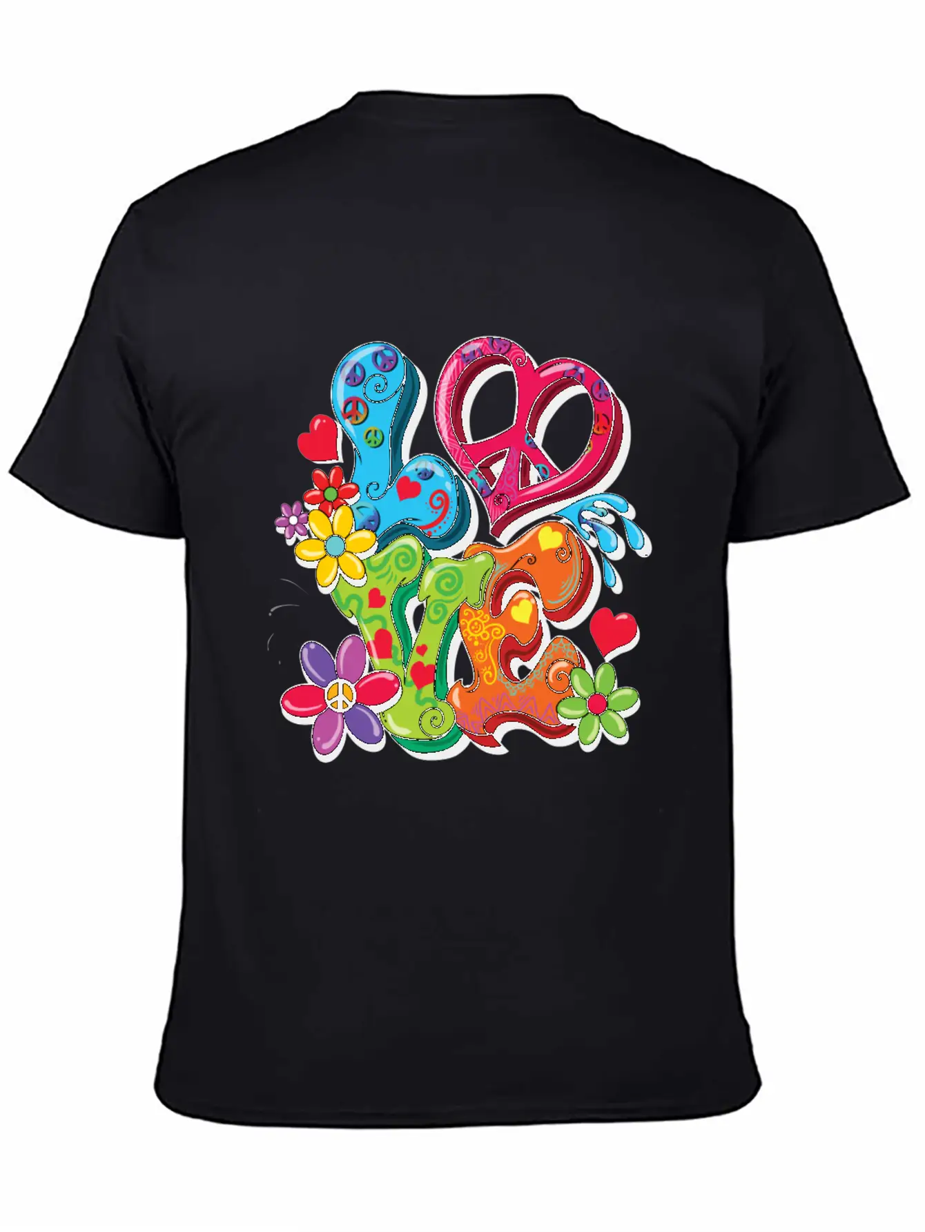 Hippie Costume Casual Graphic T-Shirt – Simple And Comfortable Daily Wear