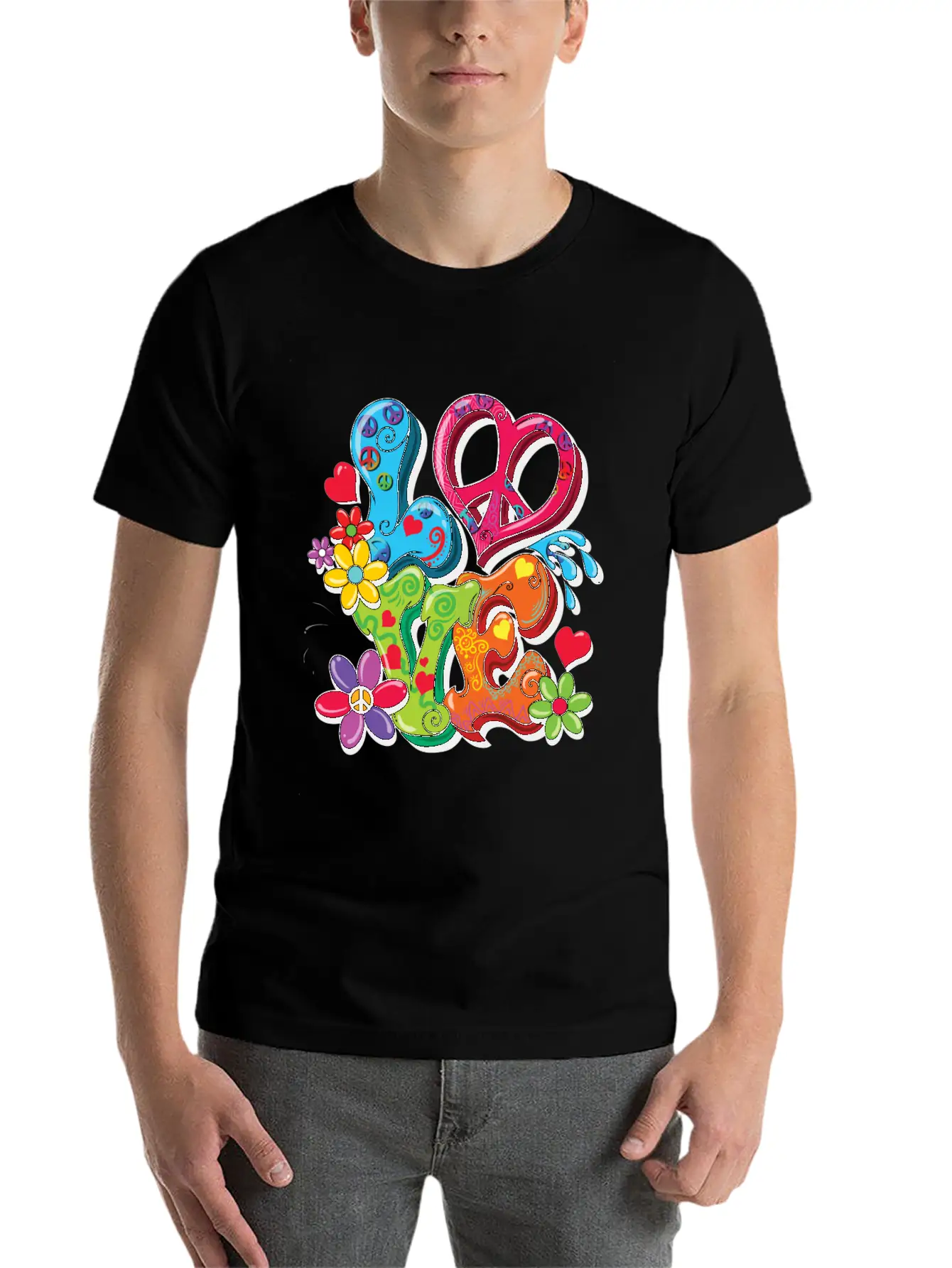 Hippie Costume Casual Graphic T-Shirt – Simple And Comfortable Daily Wear