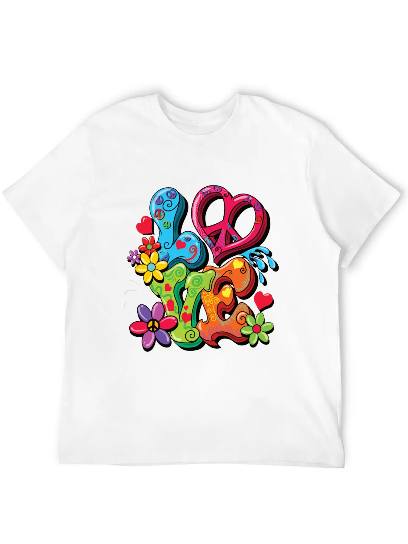 Hippie Costume Casual Graphic T-Shirt – Simple And Comfortable Daily Wear