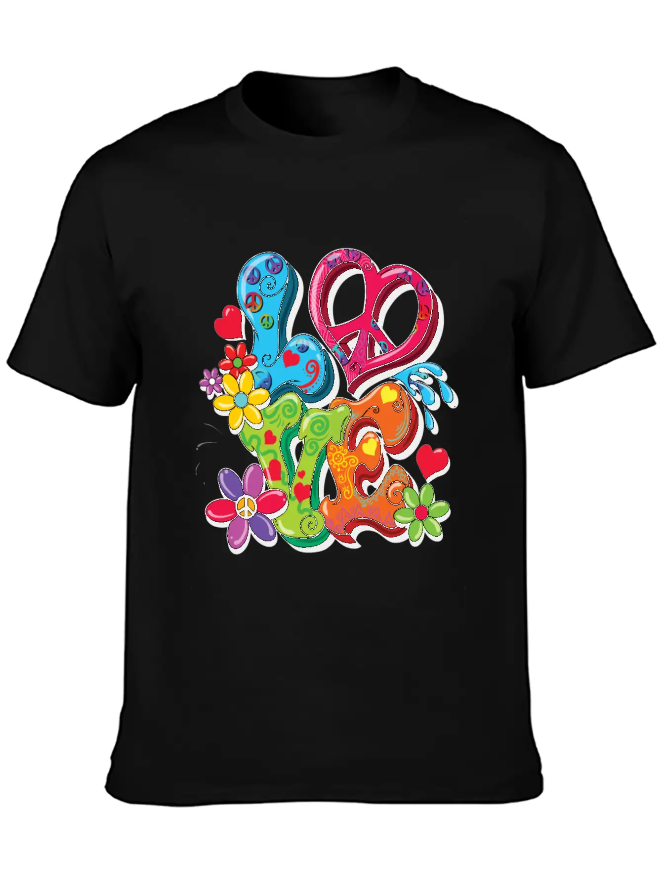 Hippie Costume Casual Graphic T-Shirt – Simple And Comfortable Daily Wear