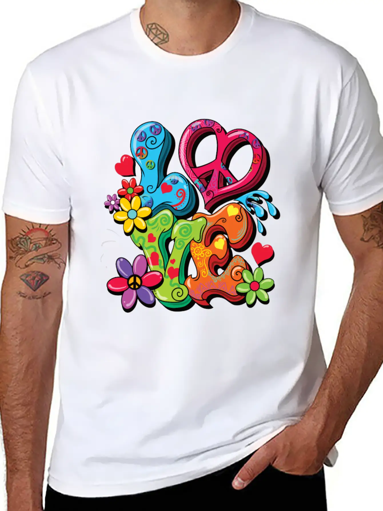 Hippie Costume Casual Graphic T-Shirt – Simple And Comfortable Daily Wear