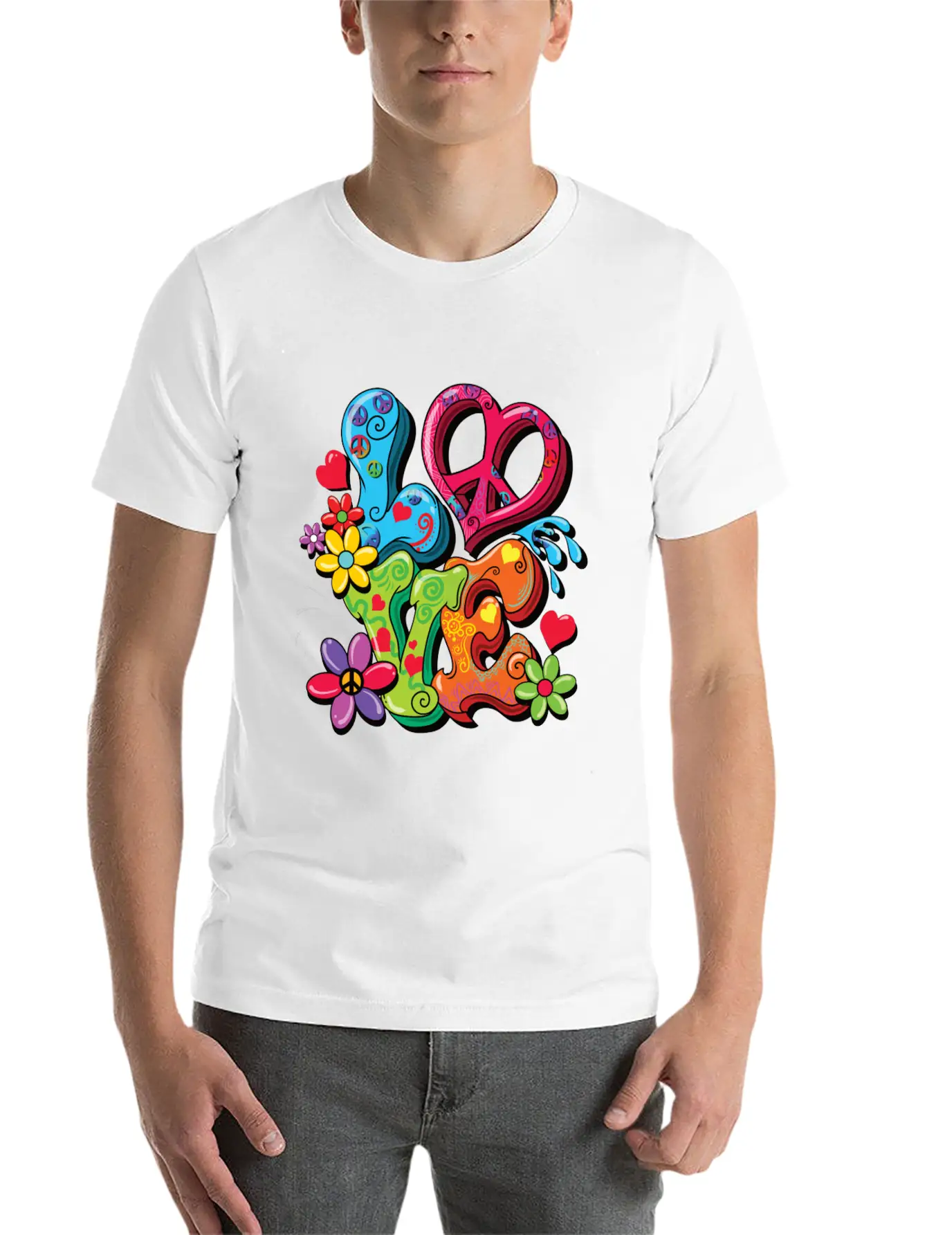 Hippie Costume Casual Graphic T-Shirt – Simple And Comfortable Daily Wear