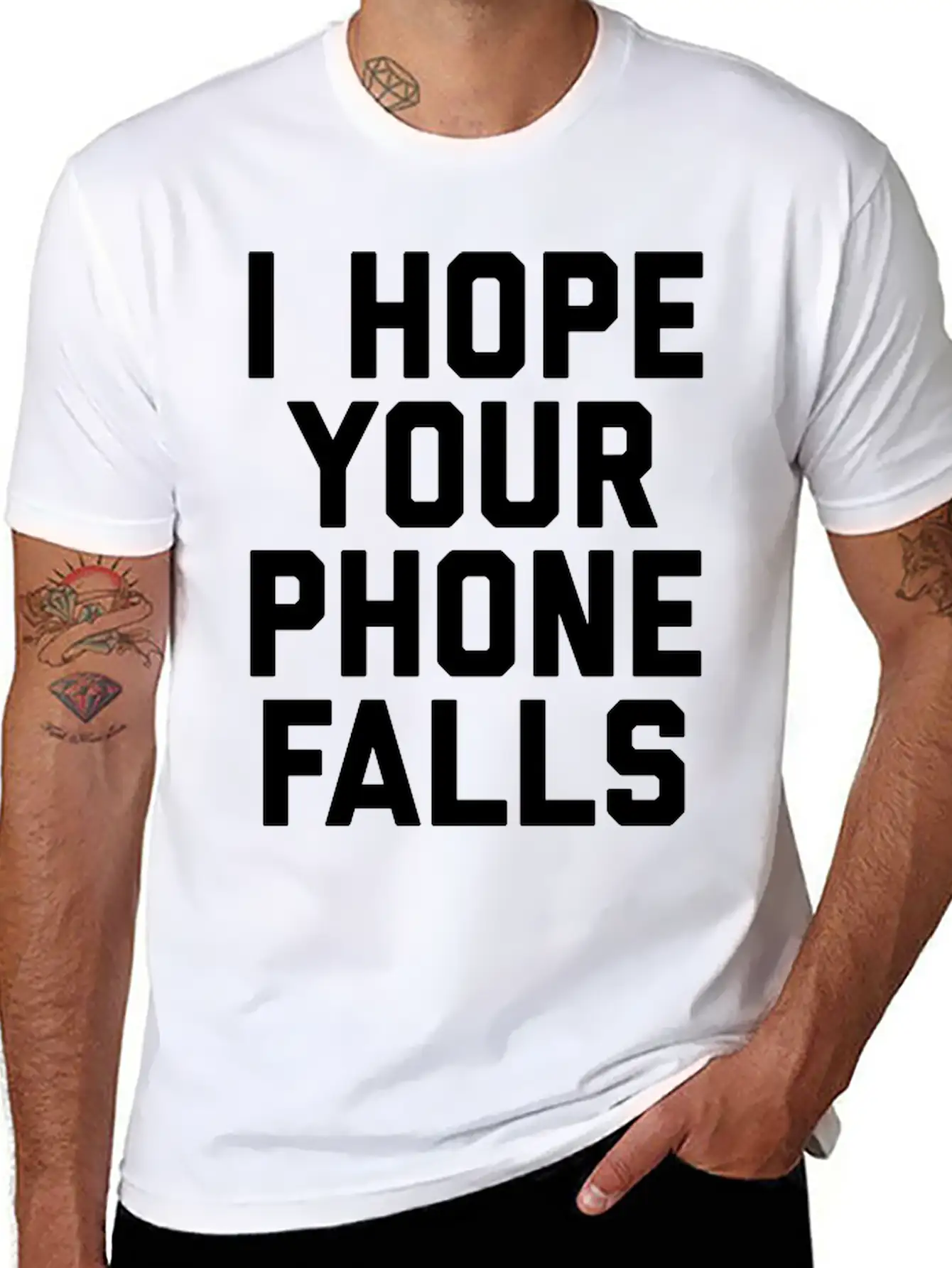 Hope Your Phone In Toilet Funny Offensive Quote Essential Unisex Summer Tee – Soft Cotton Casual Fit