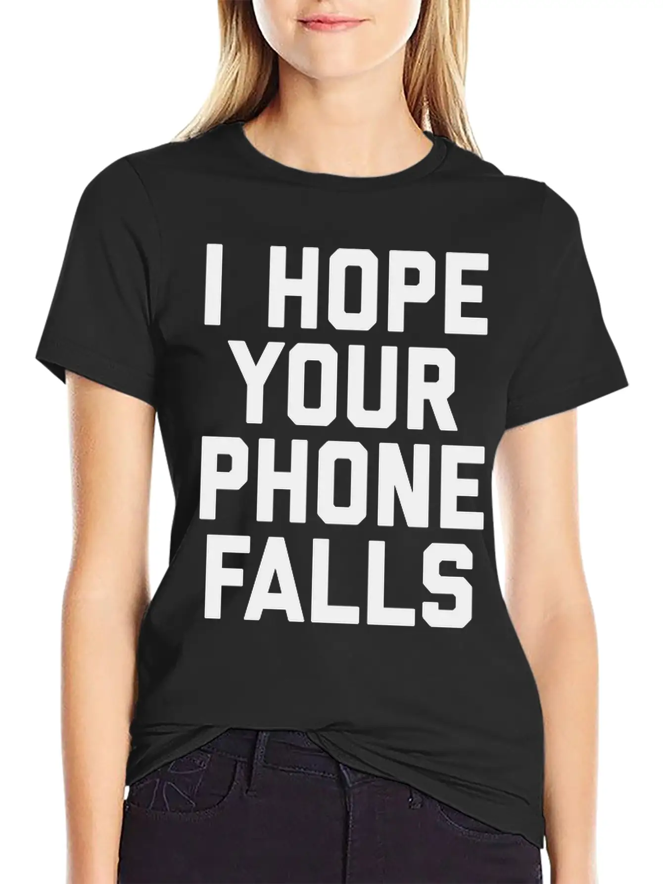 Hope Your Phone In Toilet Funny Offensive Quote Essential Unisex Summer Tee – Soft Cotton Casual Fit