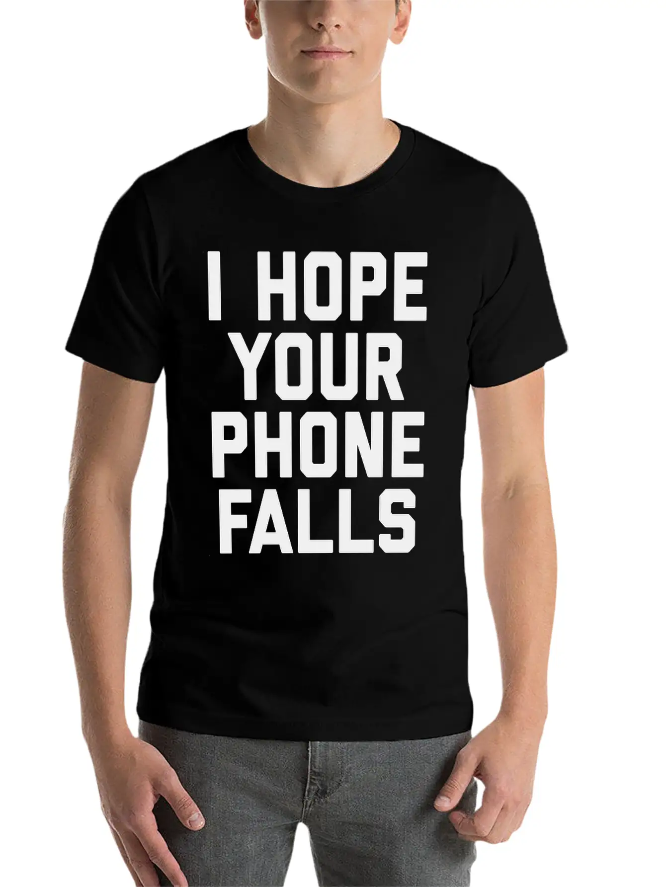 Hope Your Phone In Toilet Funny Offensive Quote Essential Unisex Summer Tee – Soft Cotton Casual Fit