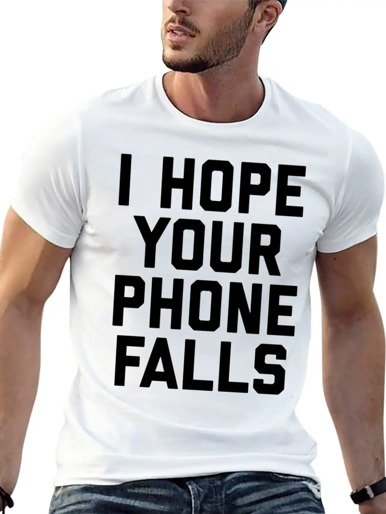 Hope Your Phone In Toilet Funny Offensive Quote Essential Unisex Summer Tee – Soft Cotton Casual Fit