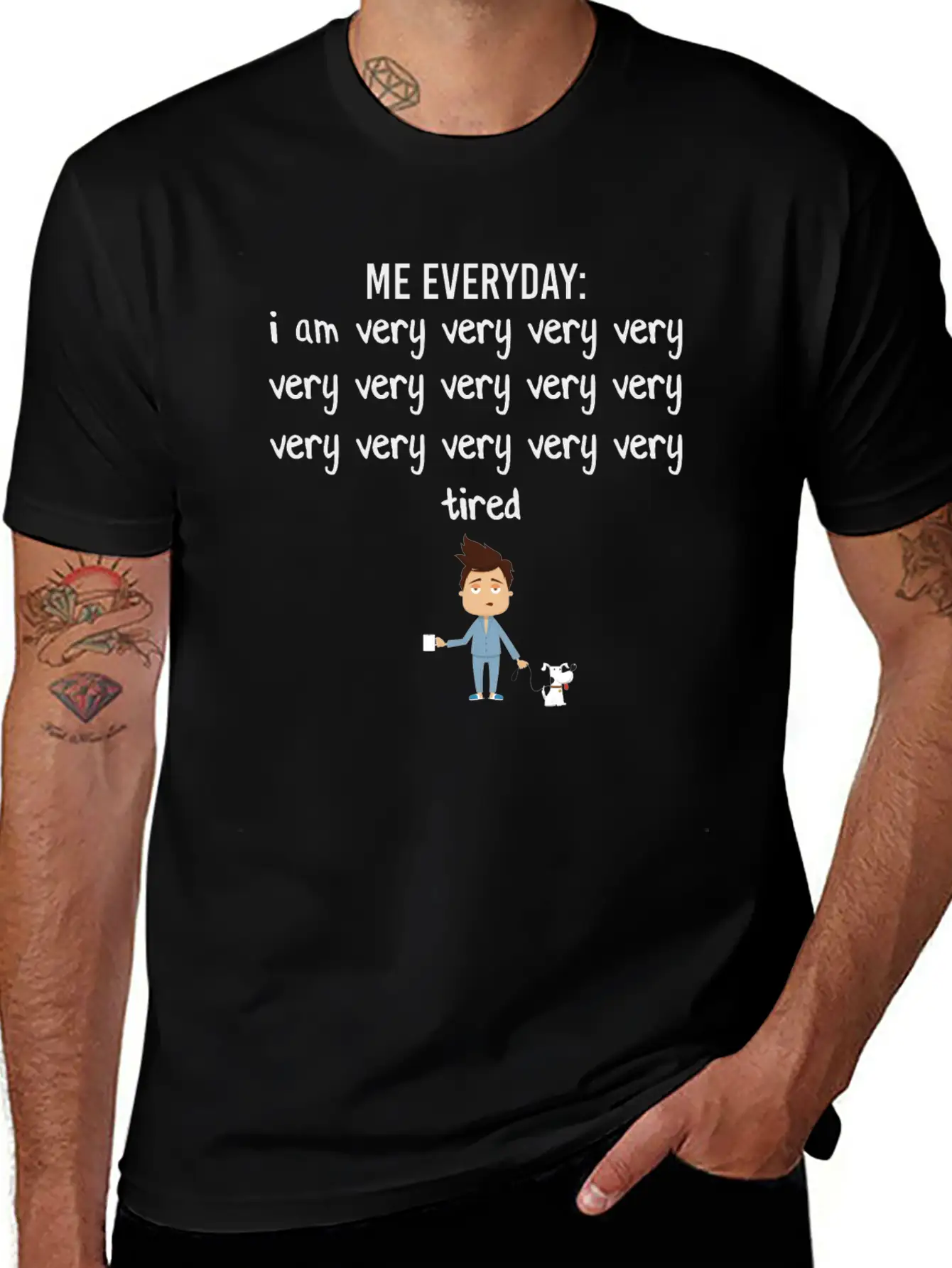 I Am Very Tired Casual Graphic T-Shirt – Simple And Comfortable Daily Wear
