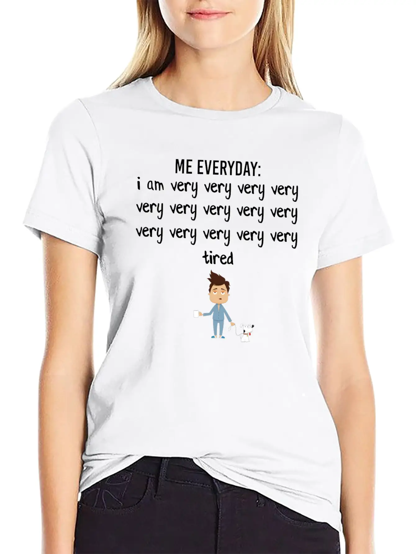 I Am Very Tired Casual Graphic T-Shirt – Simple And Comfortable Daily Wear