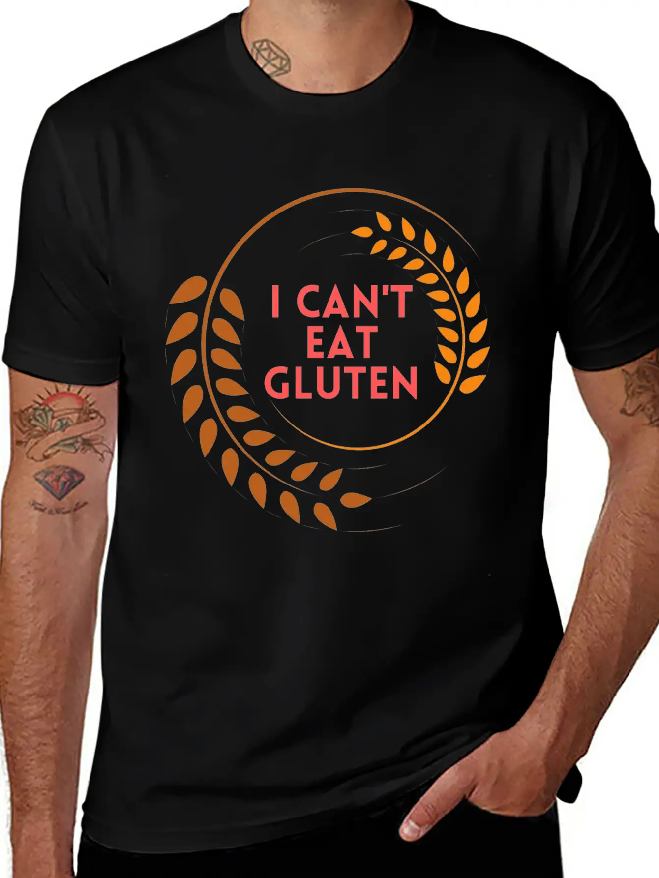 I Can't Eat Gluten Casual Graphic T-Shirt – Simple And Comfortable Daily Wear