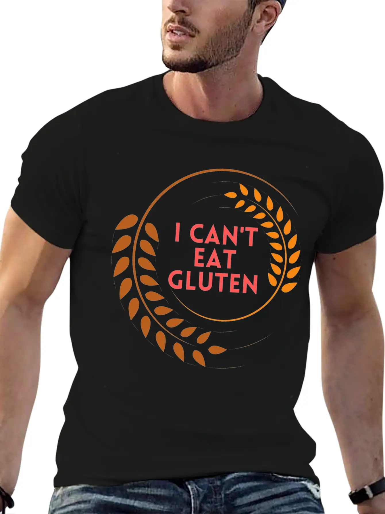 I Can't Eat Gluten Casual Graphic T-Shirt – Simple And Comfortable Daily Wear