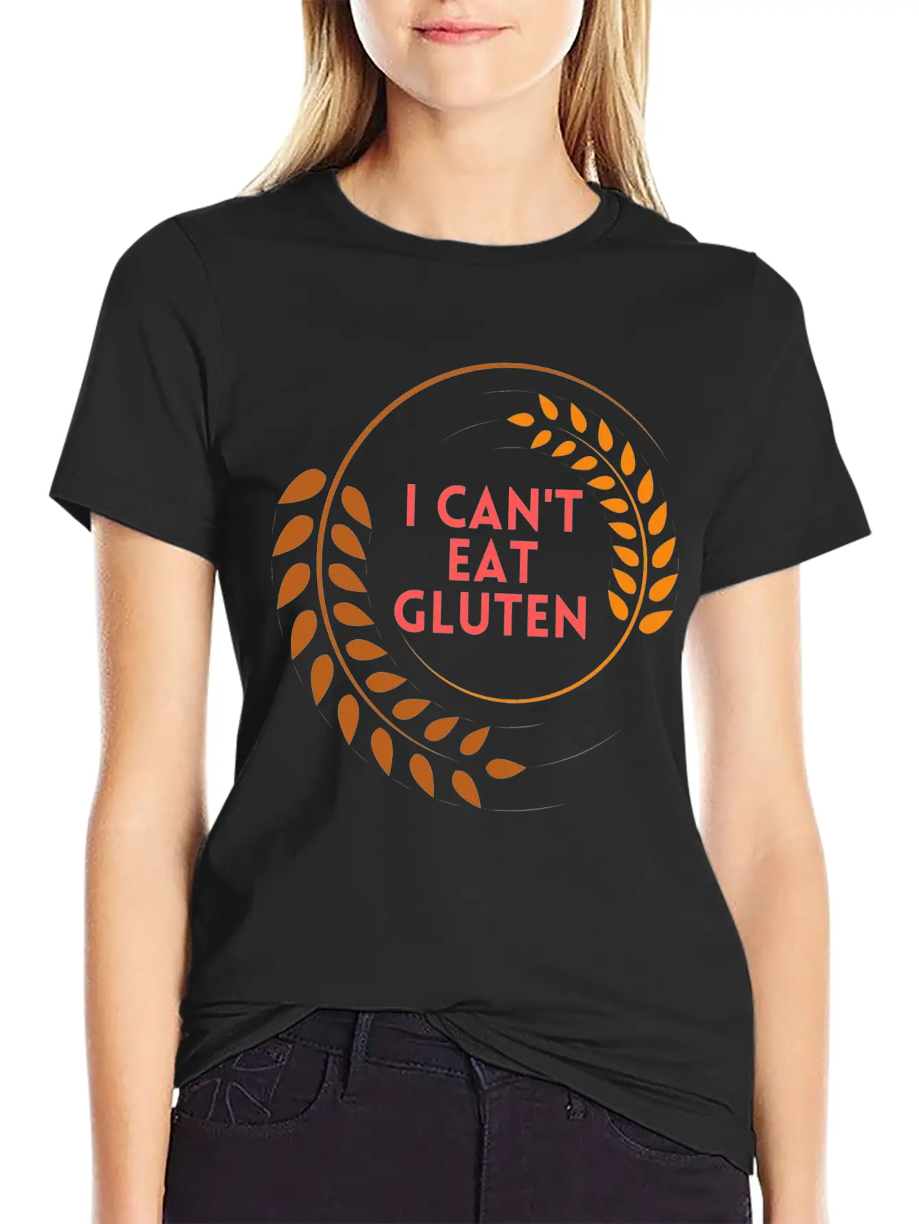 I Can't Eat Gluten Casual Graphic T-Shirt – Simple And Comfortable Daily Wear