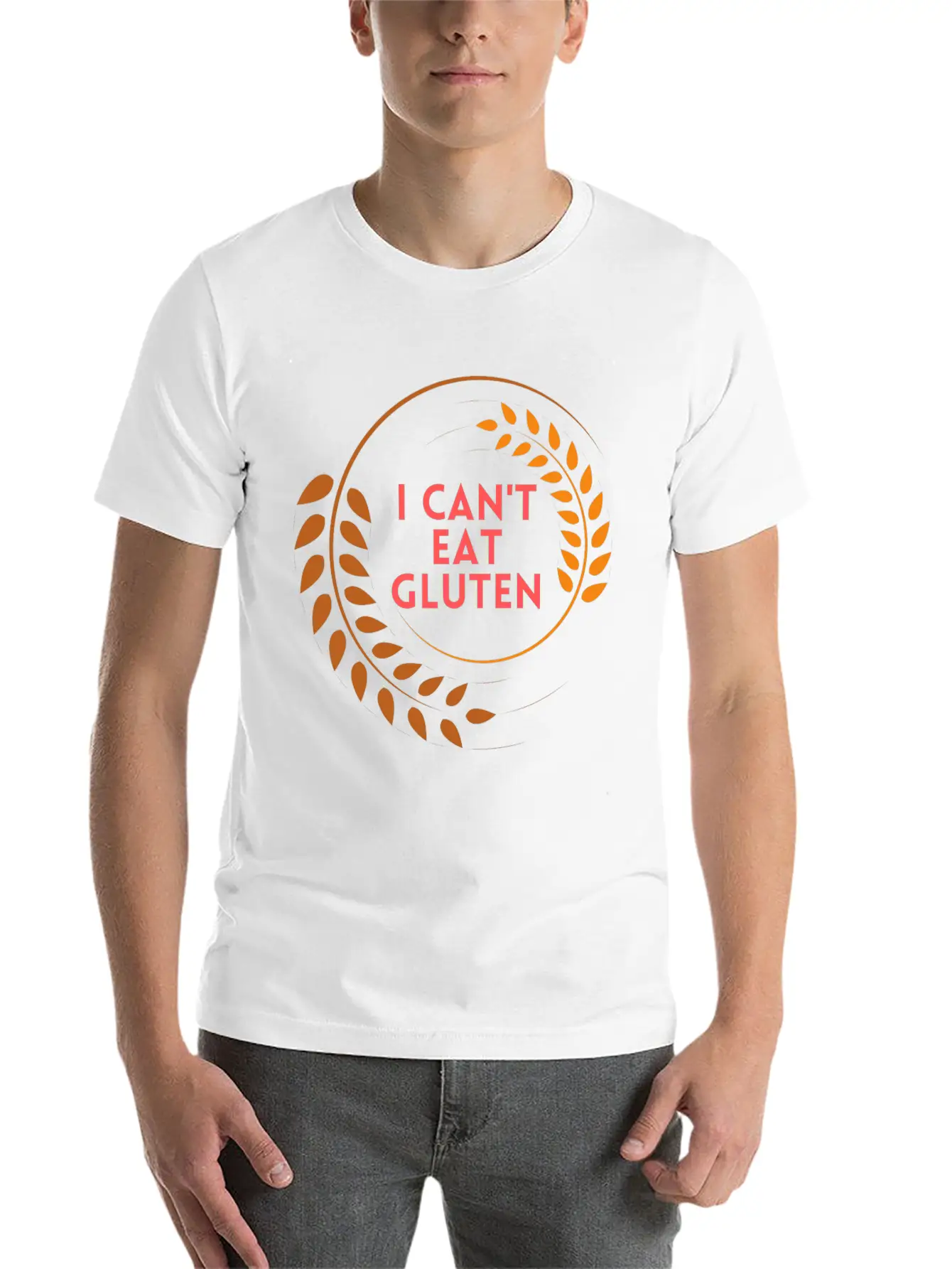 I Can't Eat Gluten Casual Graphic T-Shirt – Simple And Comfortable Daily Wear