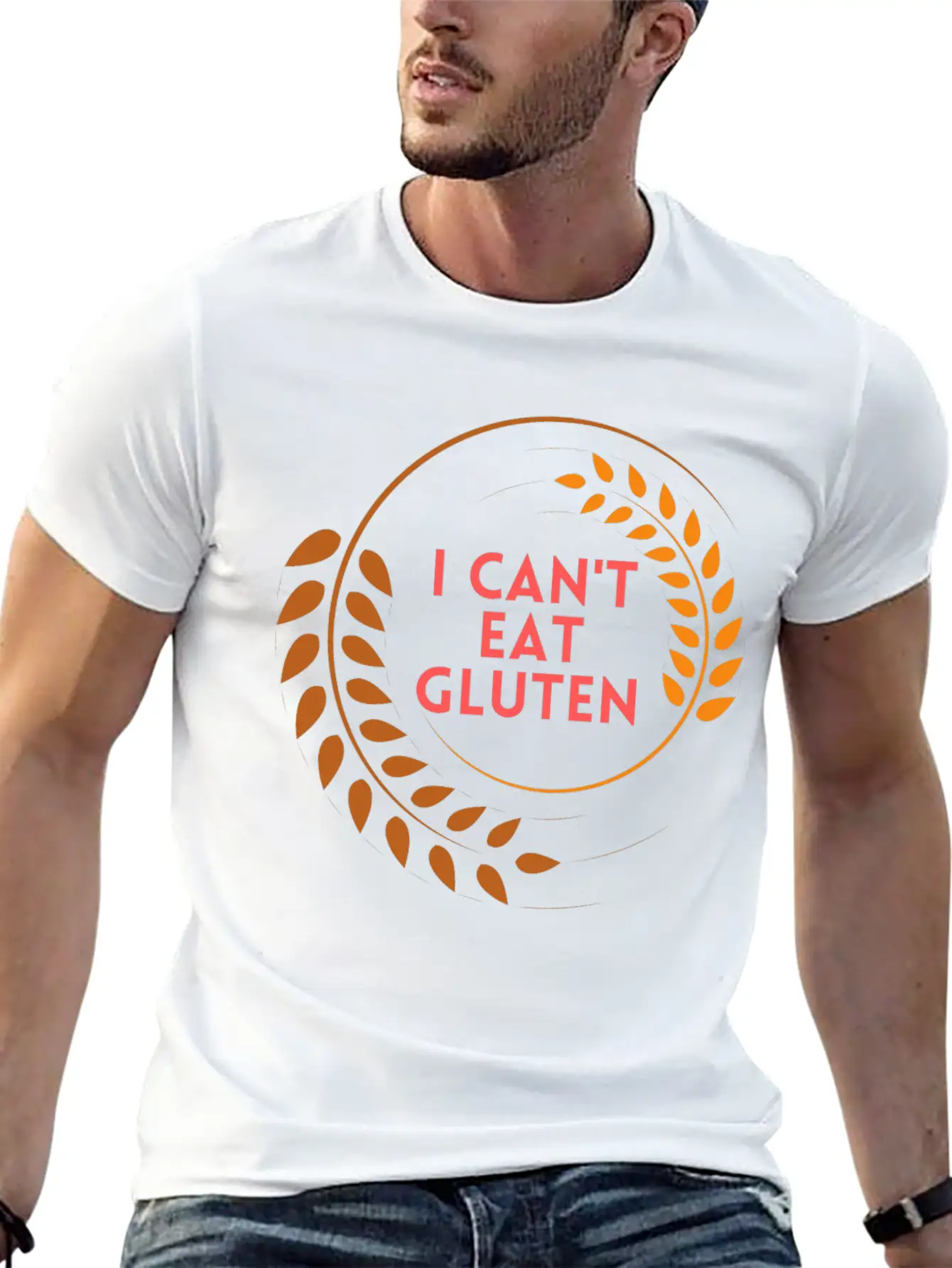 I Can't Eat Gluten Casual Graphic T-Shirt – Simple And Comfortable Daily Wear
