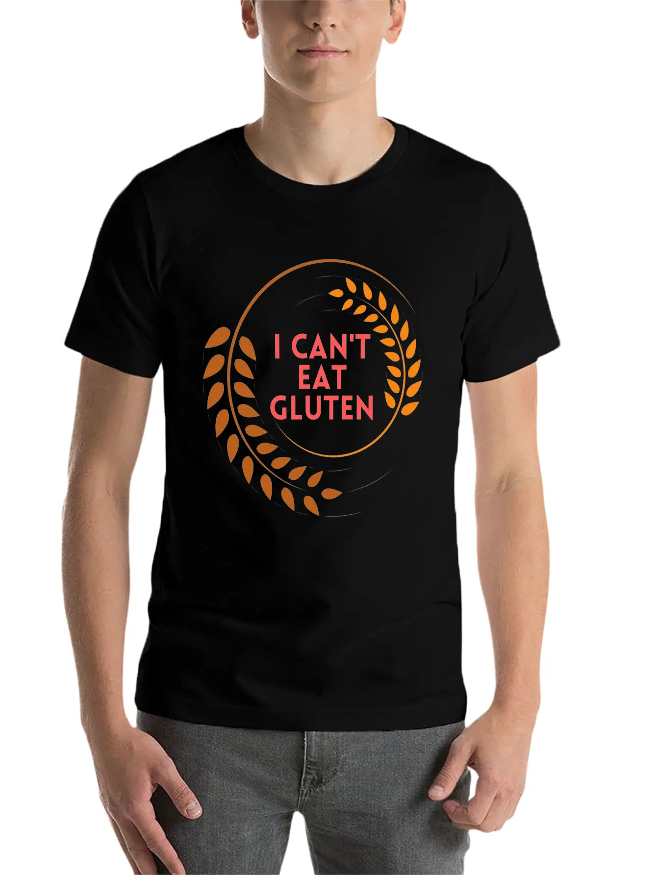 I Can't Eat Gluten Casual Graphic T-Shirt – Simple And Comfortable Daily Wear