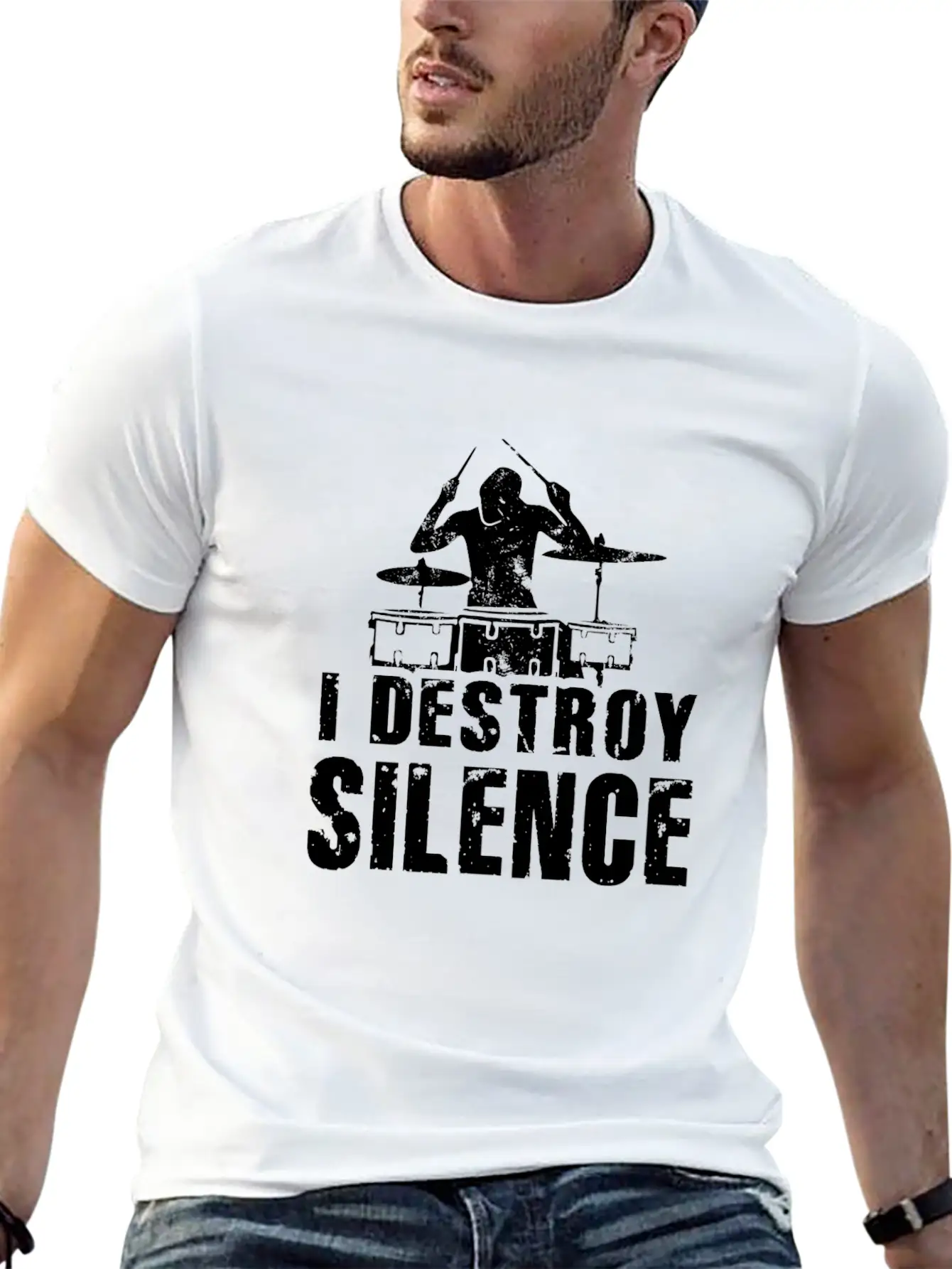 I Destroy Silence Essential Unisex Summer Tee – Soft Cotton Casual Fit