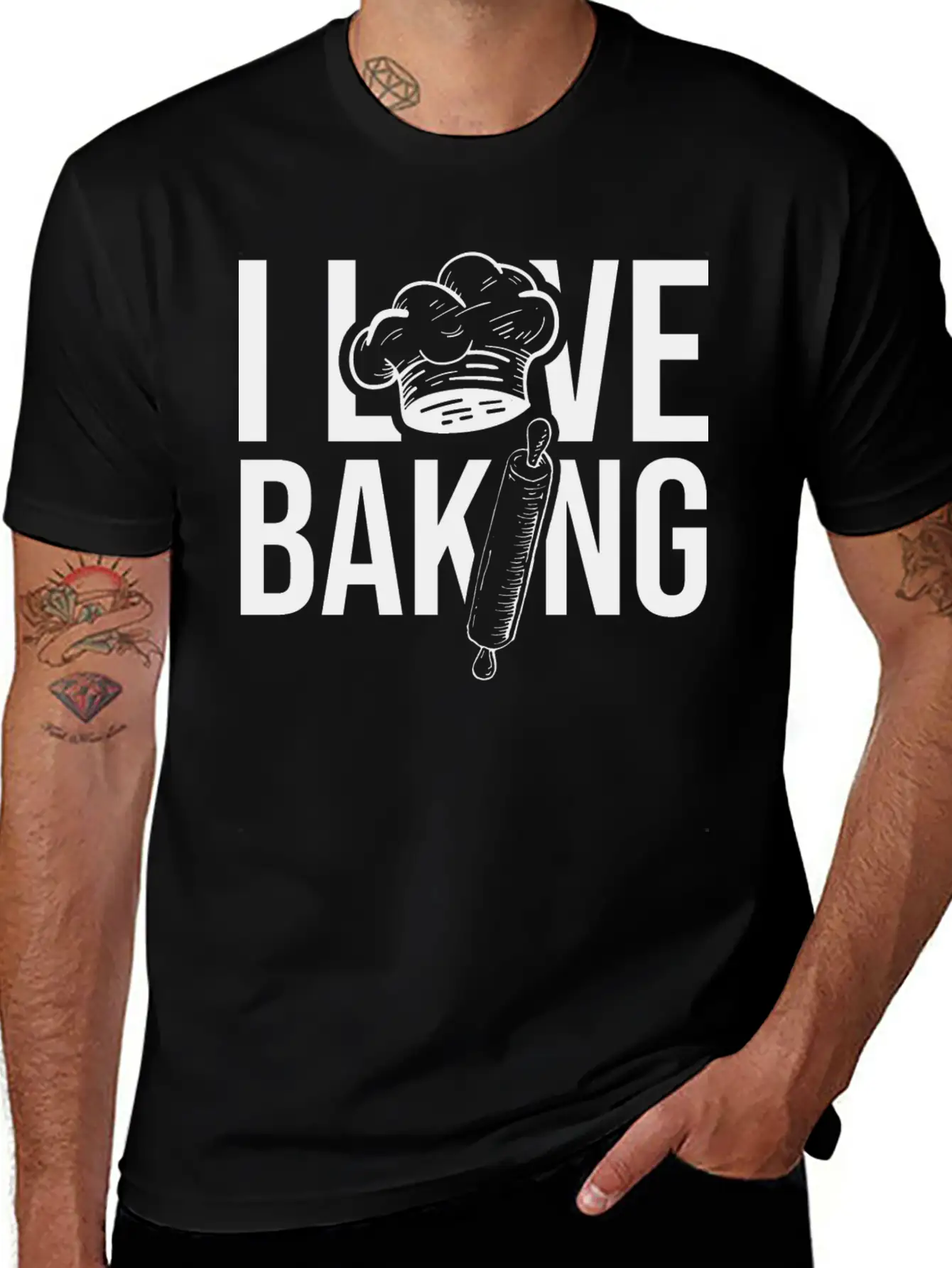 I Love Baking Hobby Bakery Bake Baker Casual Graphic T-Shirt – Simple And Comfortable Daily Wear