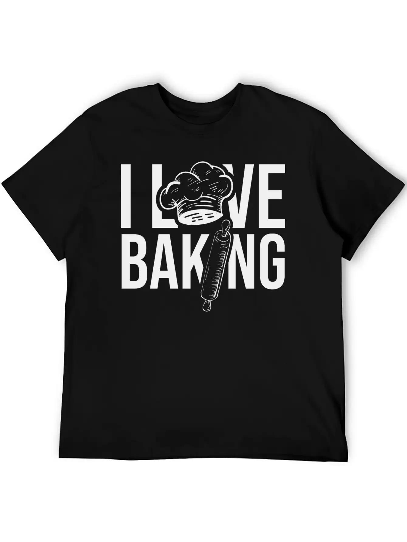 I Love Baking Hobby Bakery Bake Baker Casual Graphic T-Shirt – Simple And Comfortable Daily Wear