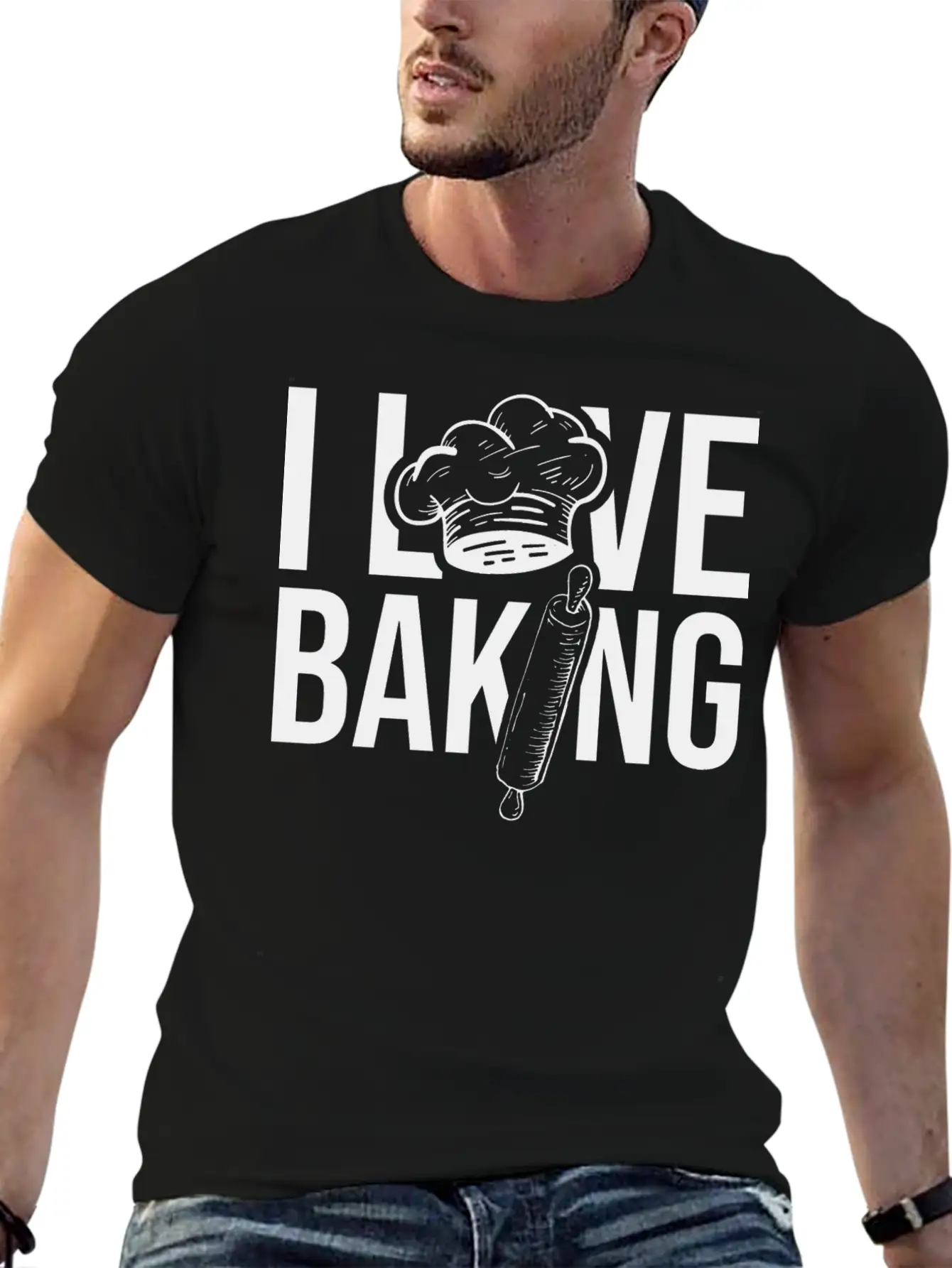I Love Baking Hobby Bakery Bake Baker Casual Graphic T-Shirt – Simple And Comfortable Daily Wear