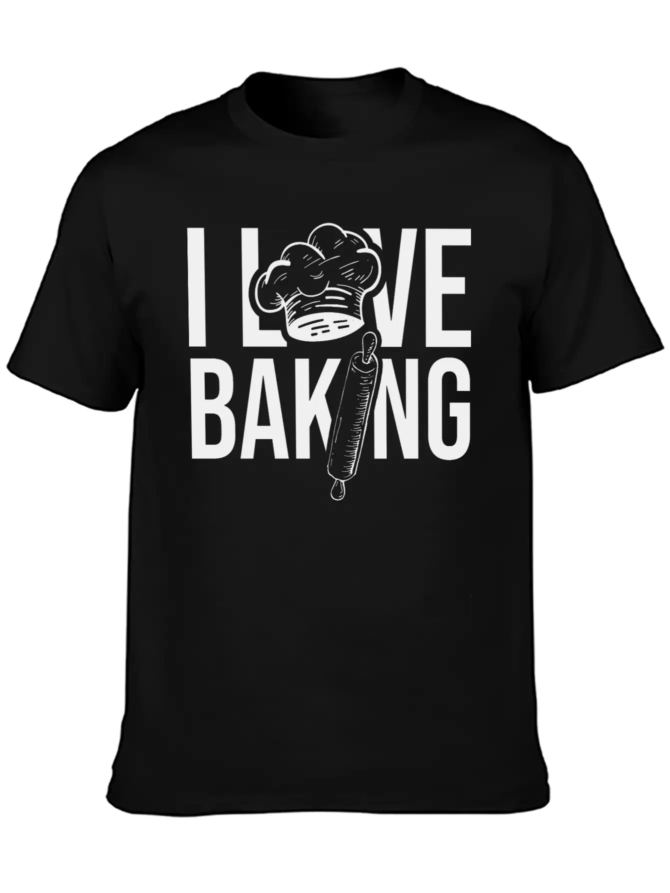 I Love Baking Hobby Bakery Bake Baker Casual Graphic T-Shirt – Simple And Comfortable Daily Wear