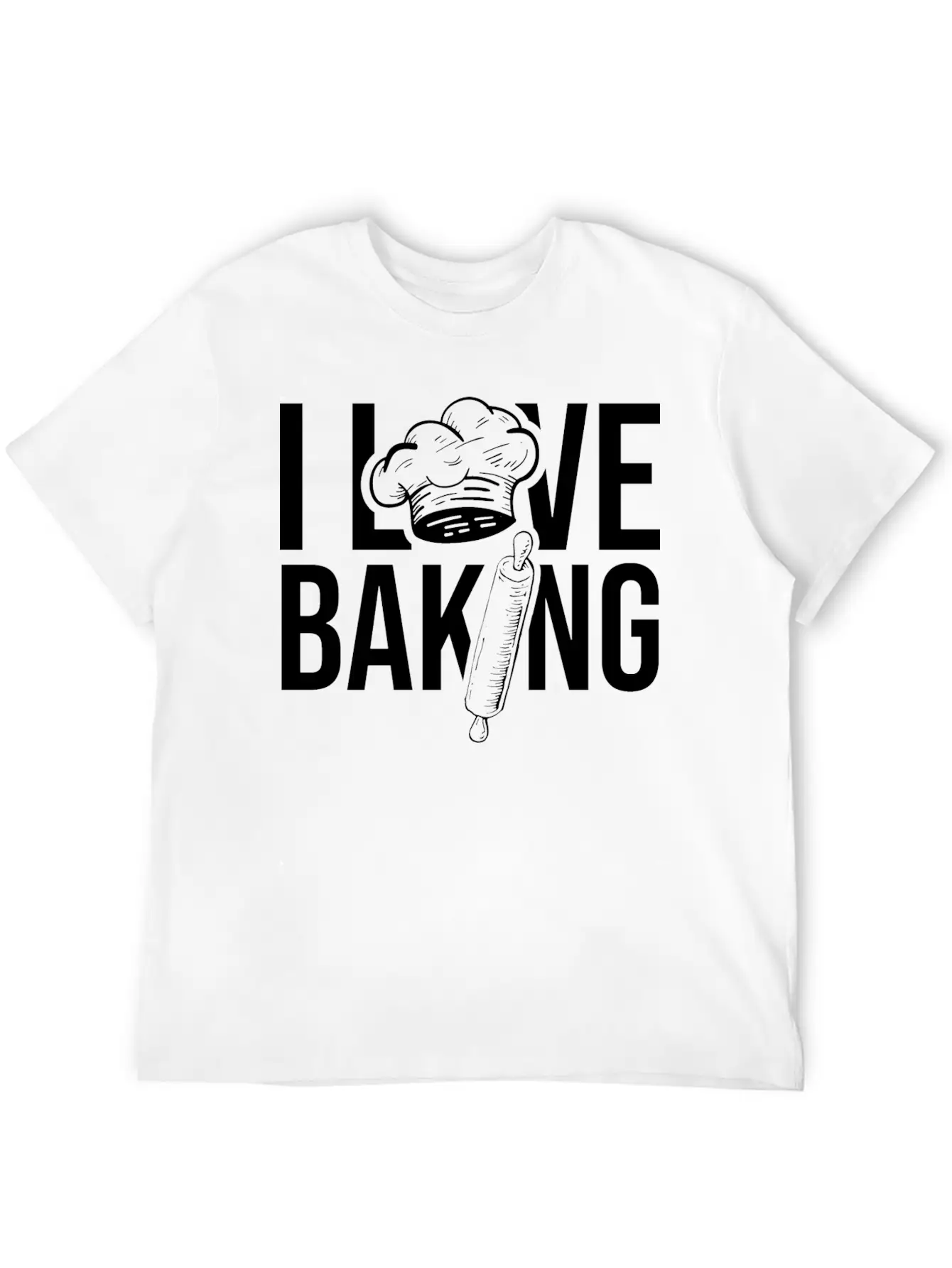 I Love Baking Hobby Bakery Bake Baker Casual Graphic T-Shirt – Simple And Comfortable Daily Wear