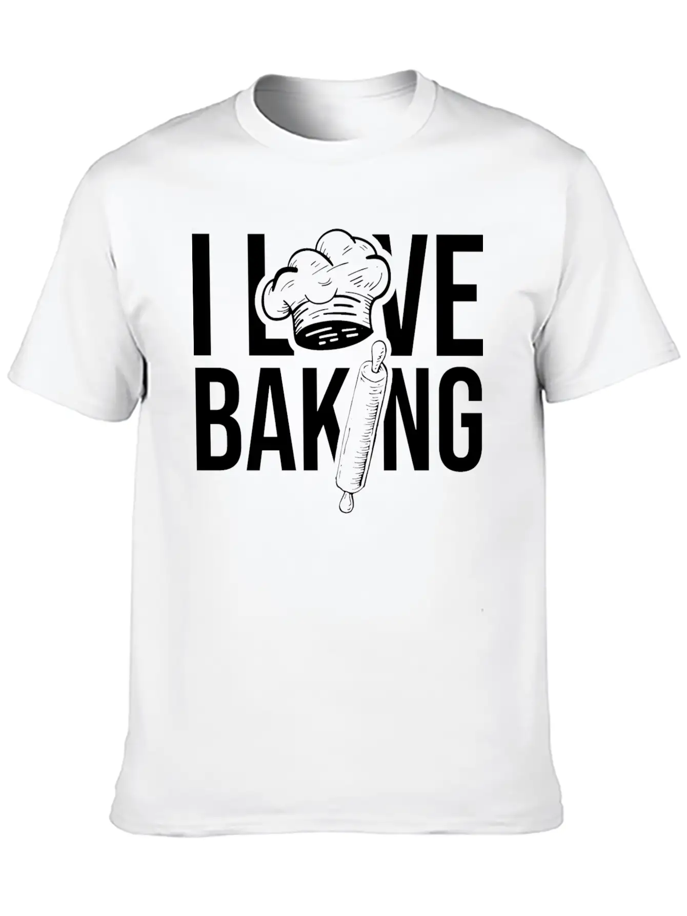 I Love Baking Hobby Bakery Bake Baker Casual Graphic T-Shirt – Simple And Comfortable Daily Wear