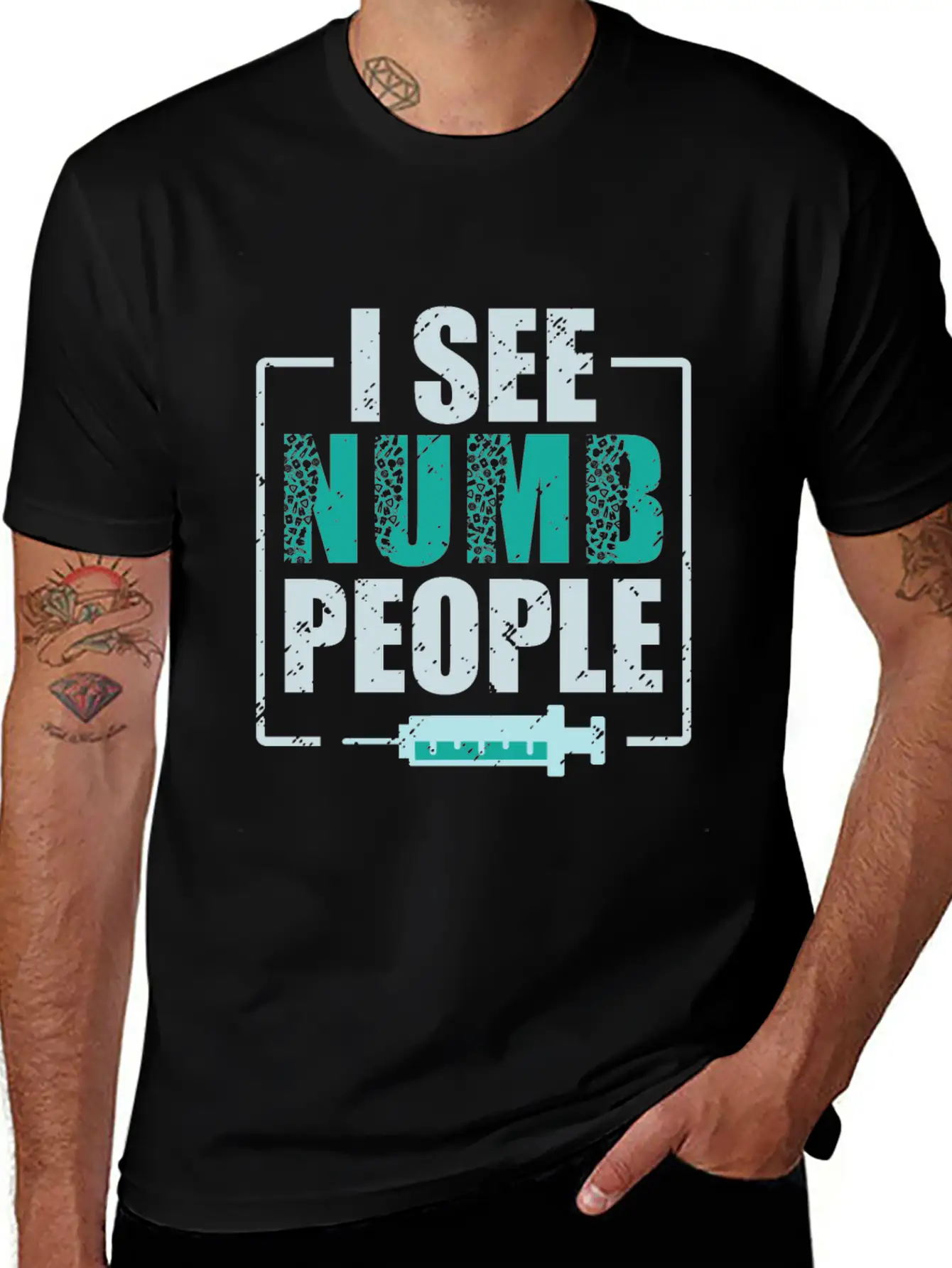 I See Numb People Dental Assistant Teeth Dentist Casual Graphic T-Shirt – Simple And Comfortable Daily Wear