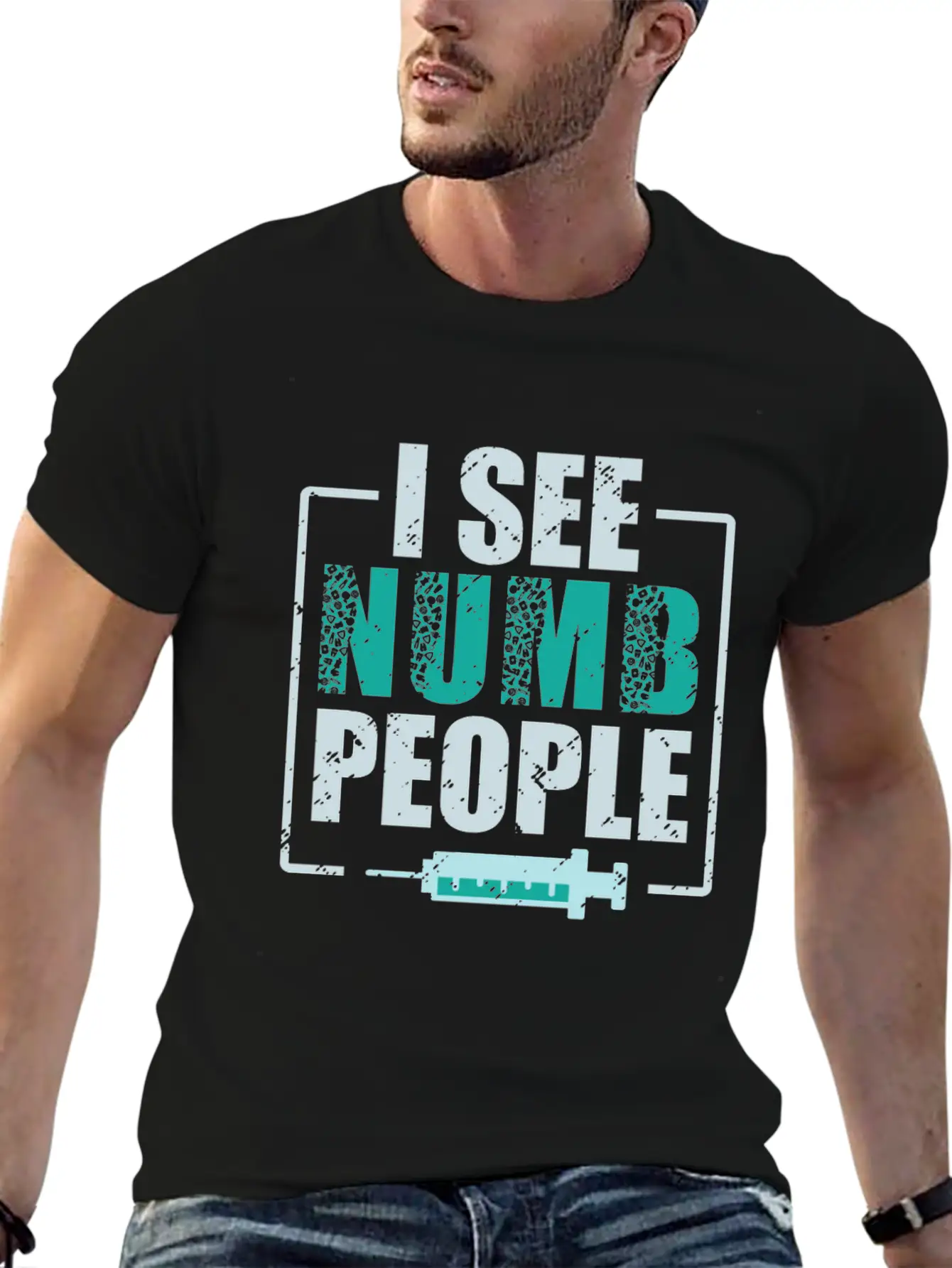 I See Numb People Dental Assistant Teeth Dentist Casual Graphic T-Shirt – Simple And Comfortable Daily Wear