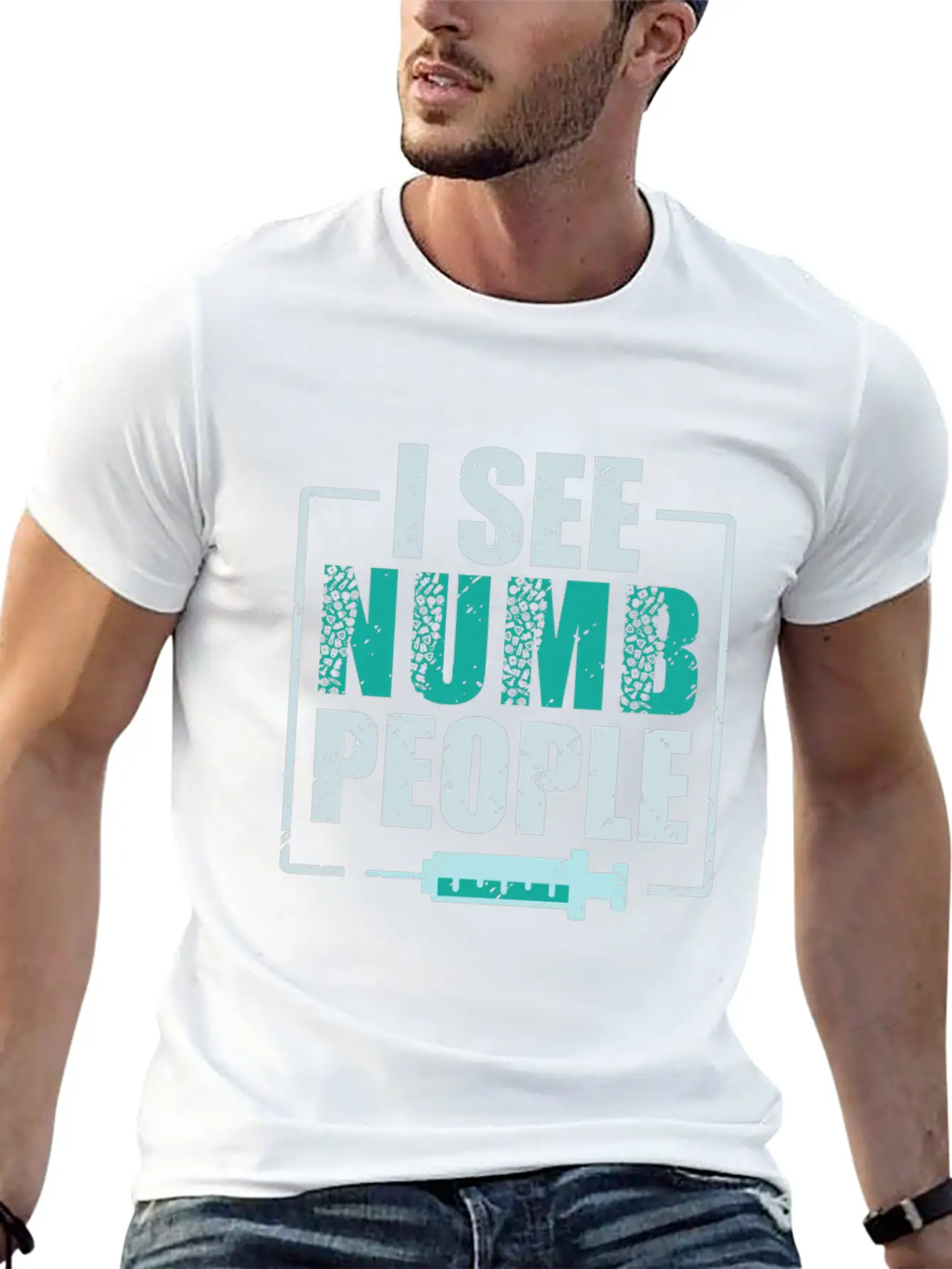 I See Numb People Dental Assistant Teeth Dentist Casual Graphic T-Shirt – Simple And Comfortable Daily Wear