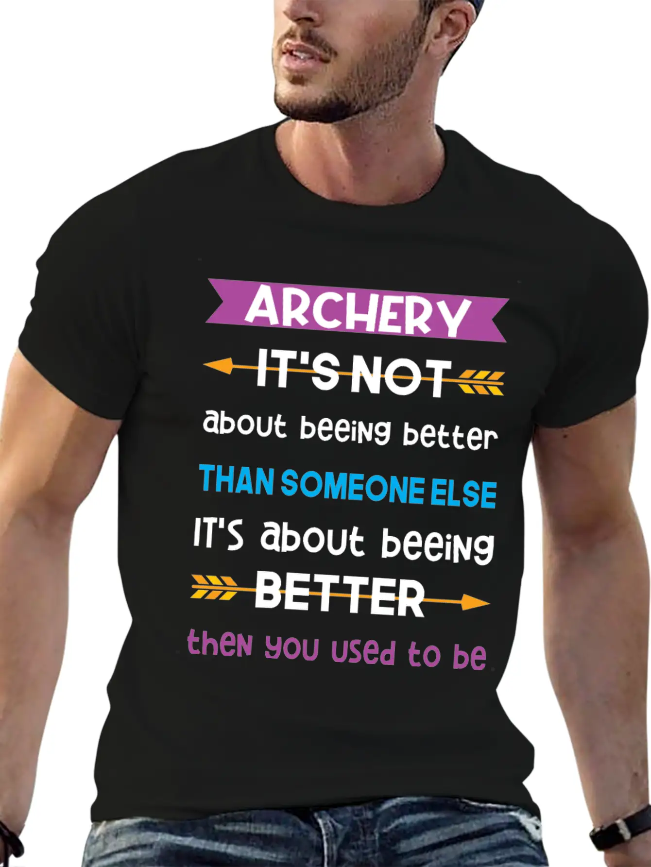 Its Not About Beeing Better Than Someone Else Classic Cotton Tee – Unisex Comfort For Any Season