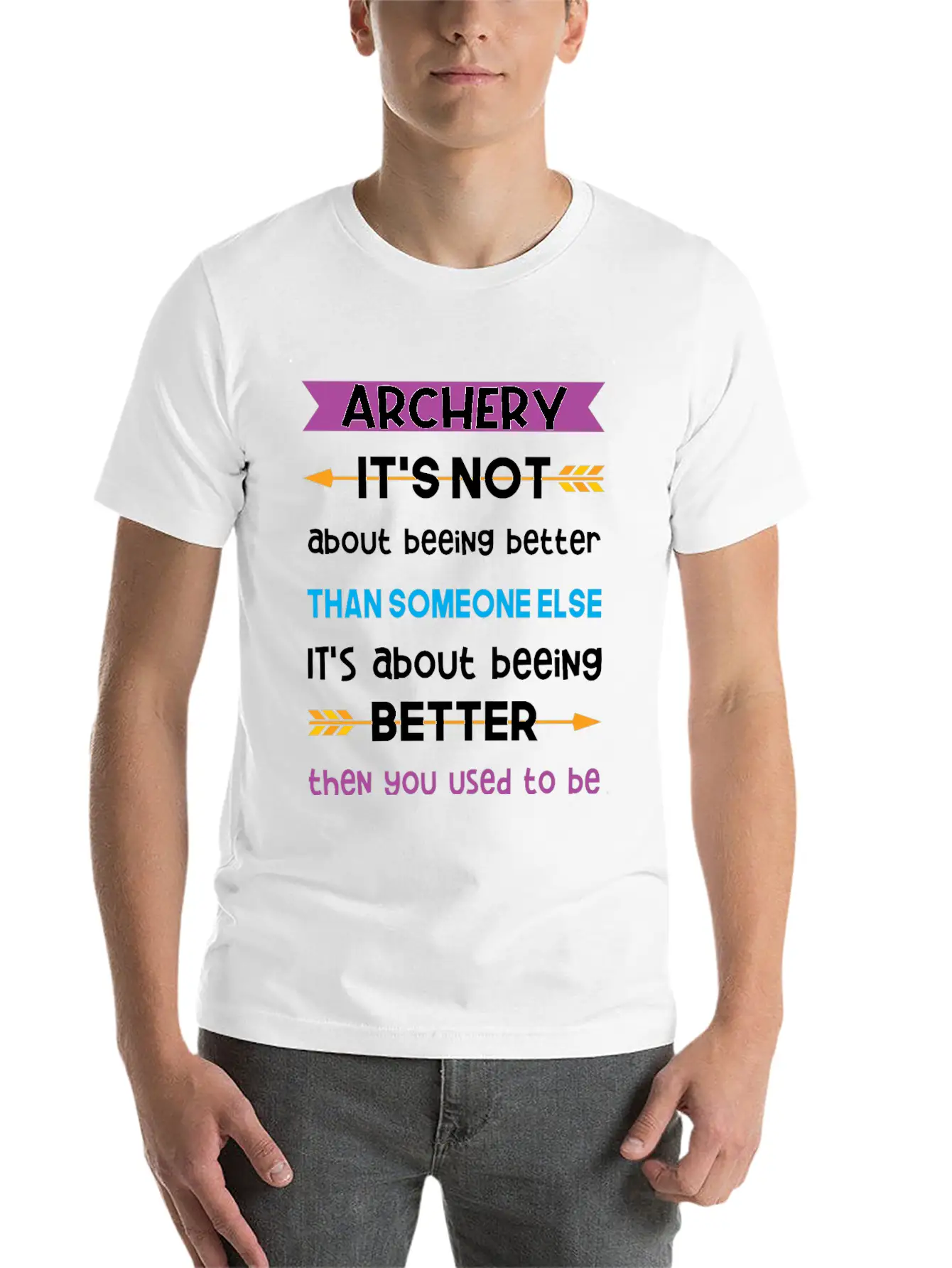 Its Not About Beeing Better Than Someone Else Classic Cotton Tee – Unisex Comfort For Any Season