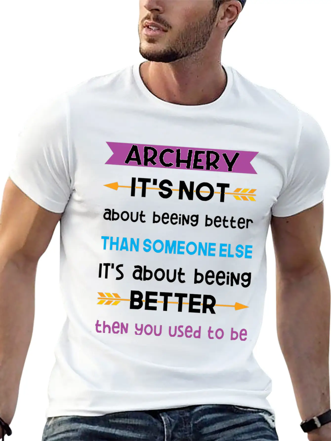 Its Not About Beeing Better Than Someone Else Classic Cotton Tee – Unisex Comfort For Any Season