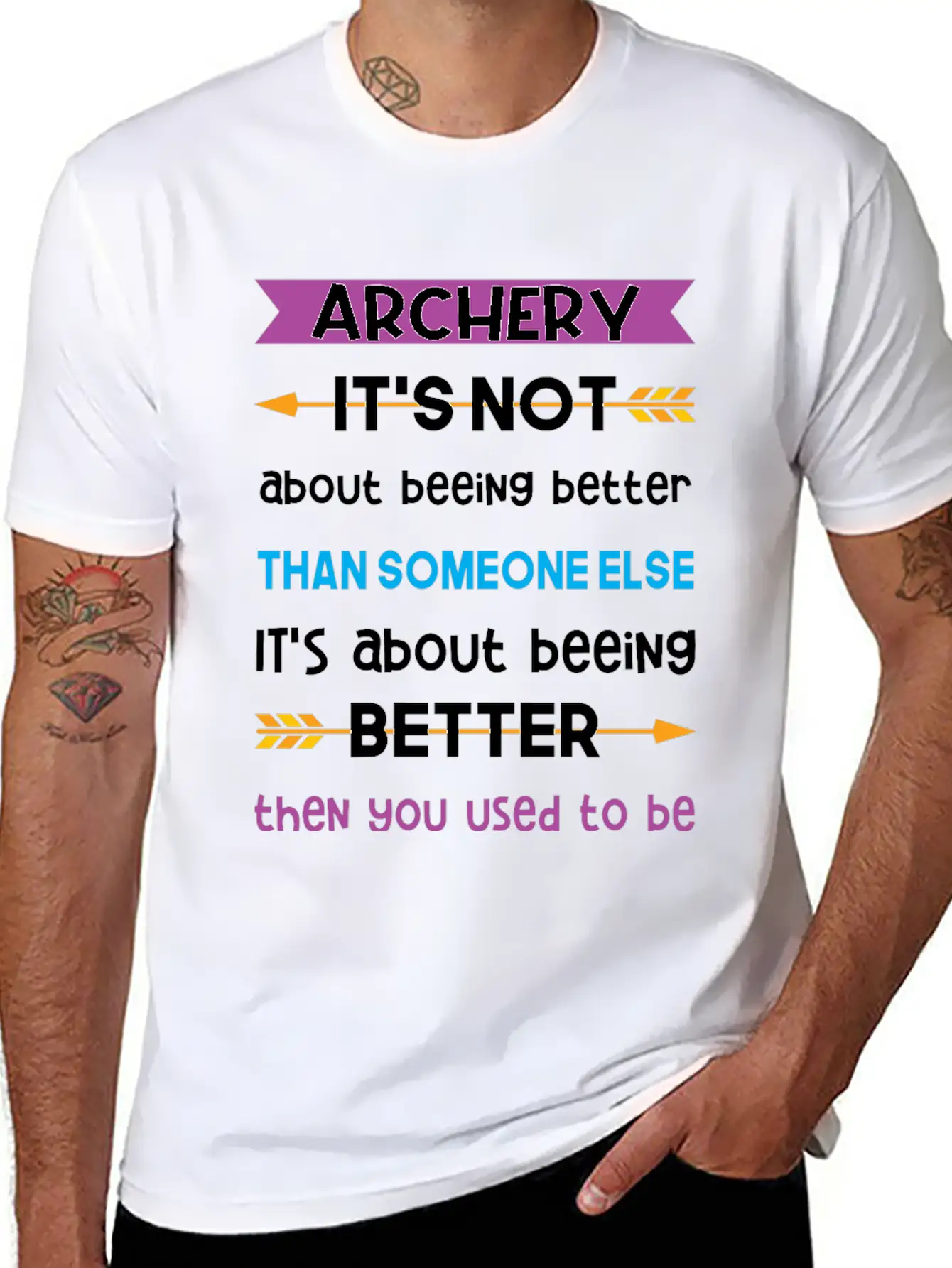Its Not About Beeing Better Than Someone Else Classic Cotton Tee – Unisex Comfort For Any Season