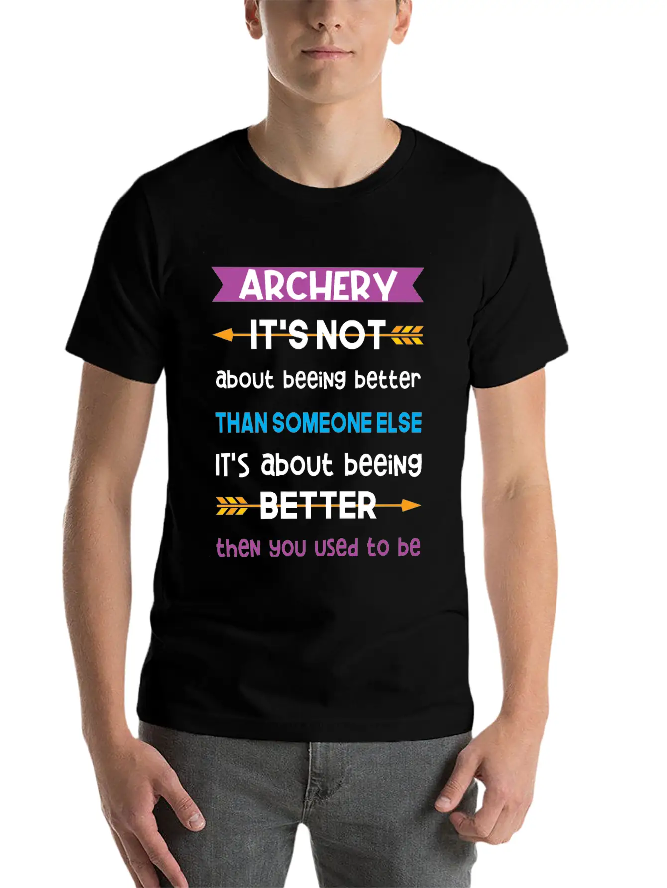 Its Not About Beeing Better Than Someone Else Classic Cotton Tee – Unisex Comfort For Any Season