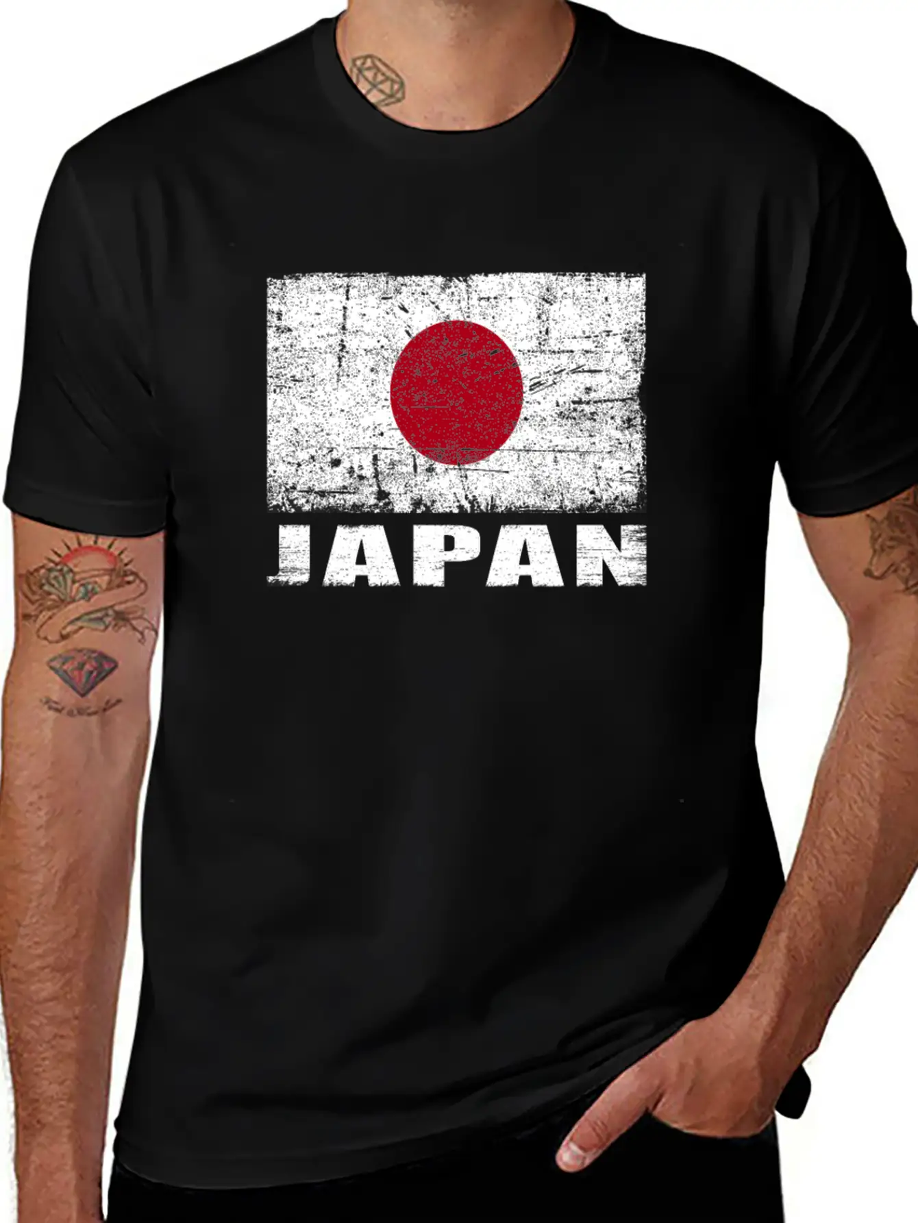 Japan Flag Grunge Country Flag Japan Classic Cotton Tee – Unisex Comfort For Any Season