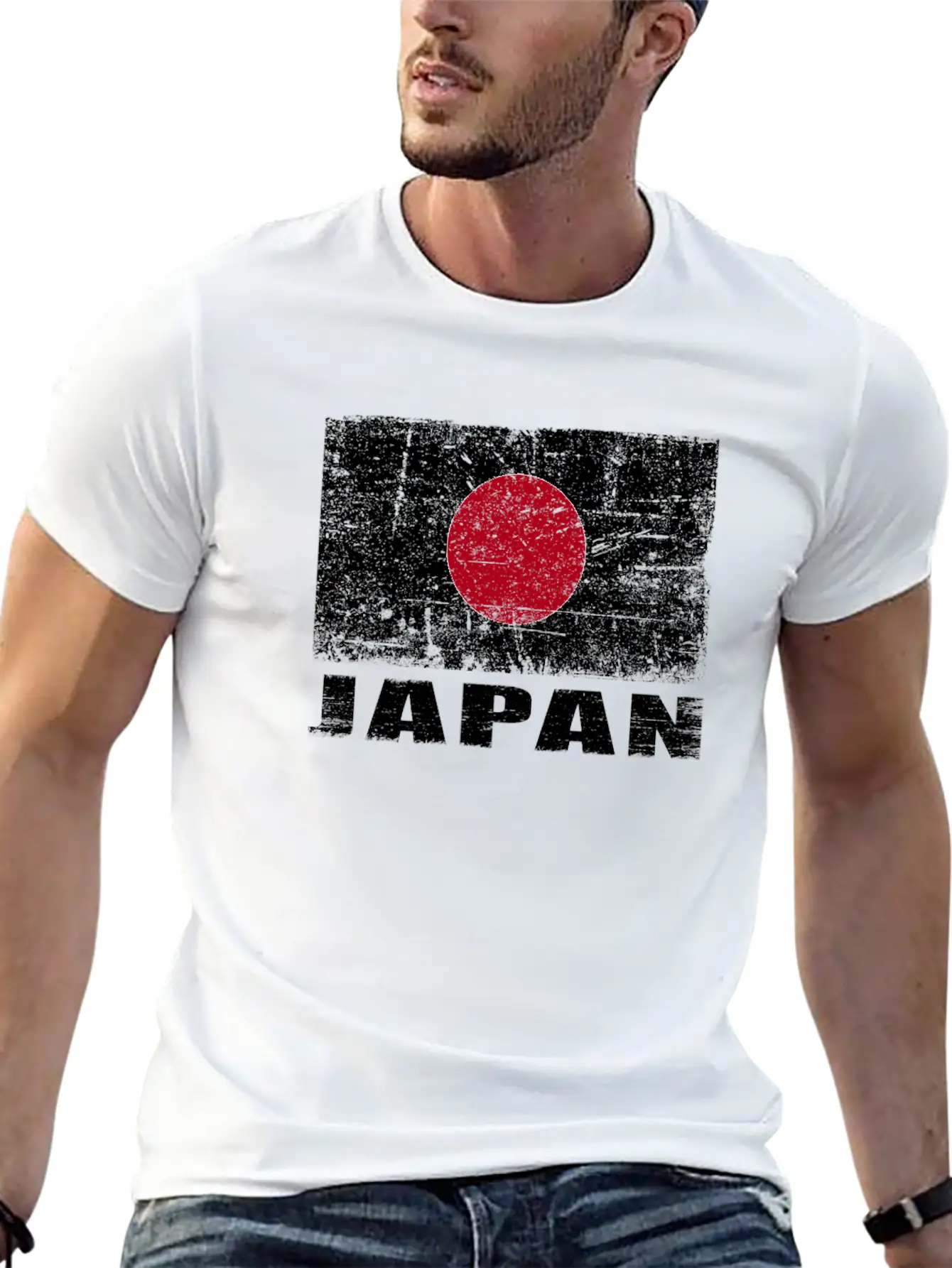 Japan Flag Grunge Country Flag Japan Classic Cotton Tee – Unisex Comfort For Any Season