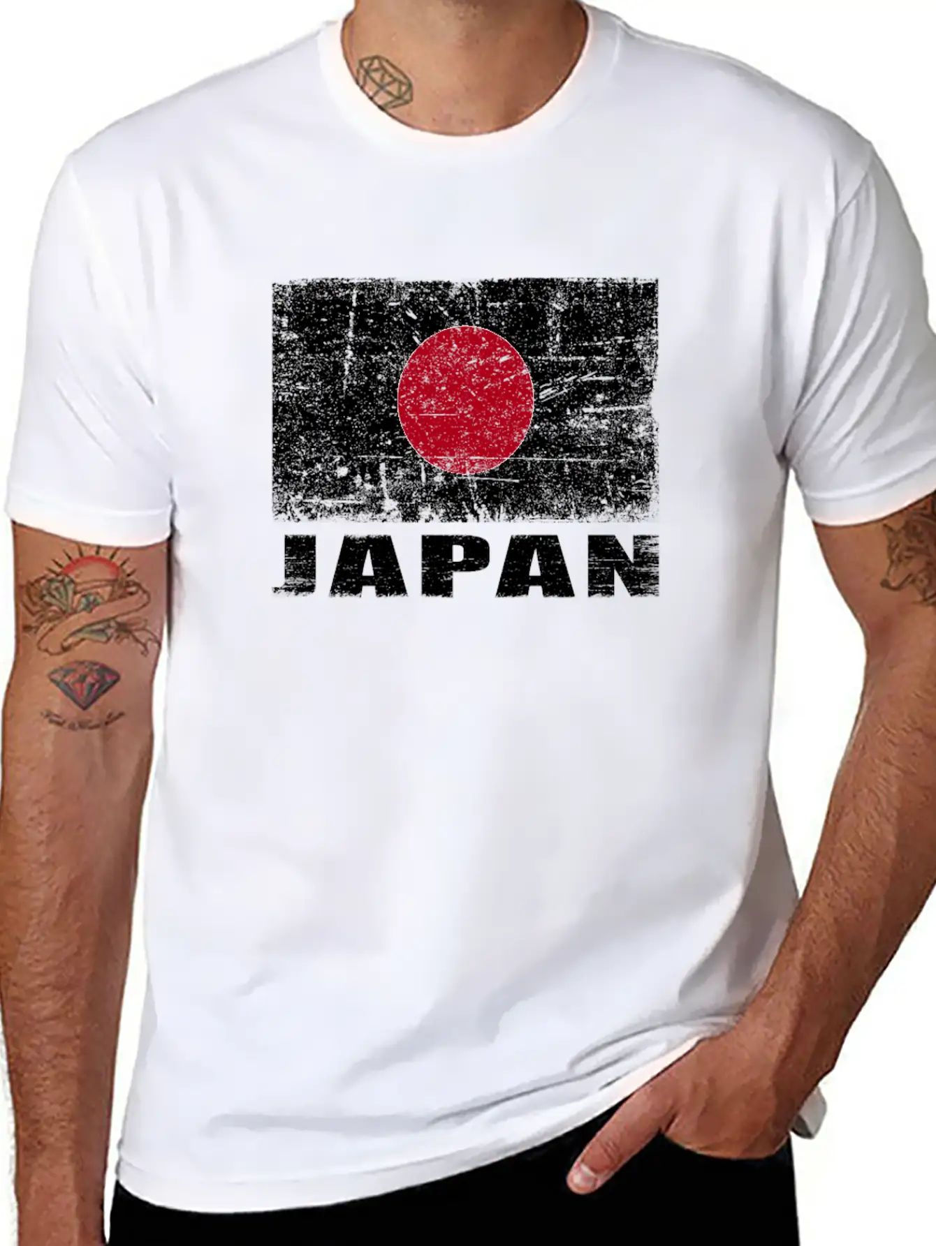 Japan Flag Grunge Country Flag Japan Classic Cotton Tee – Unisex Comfort For Any Season