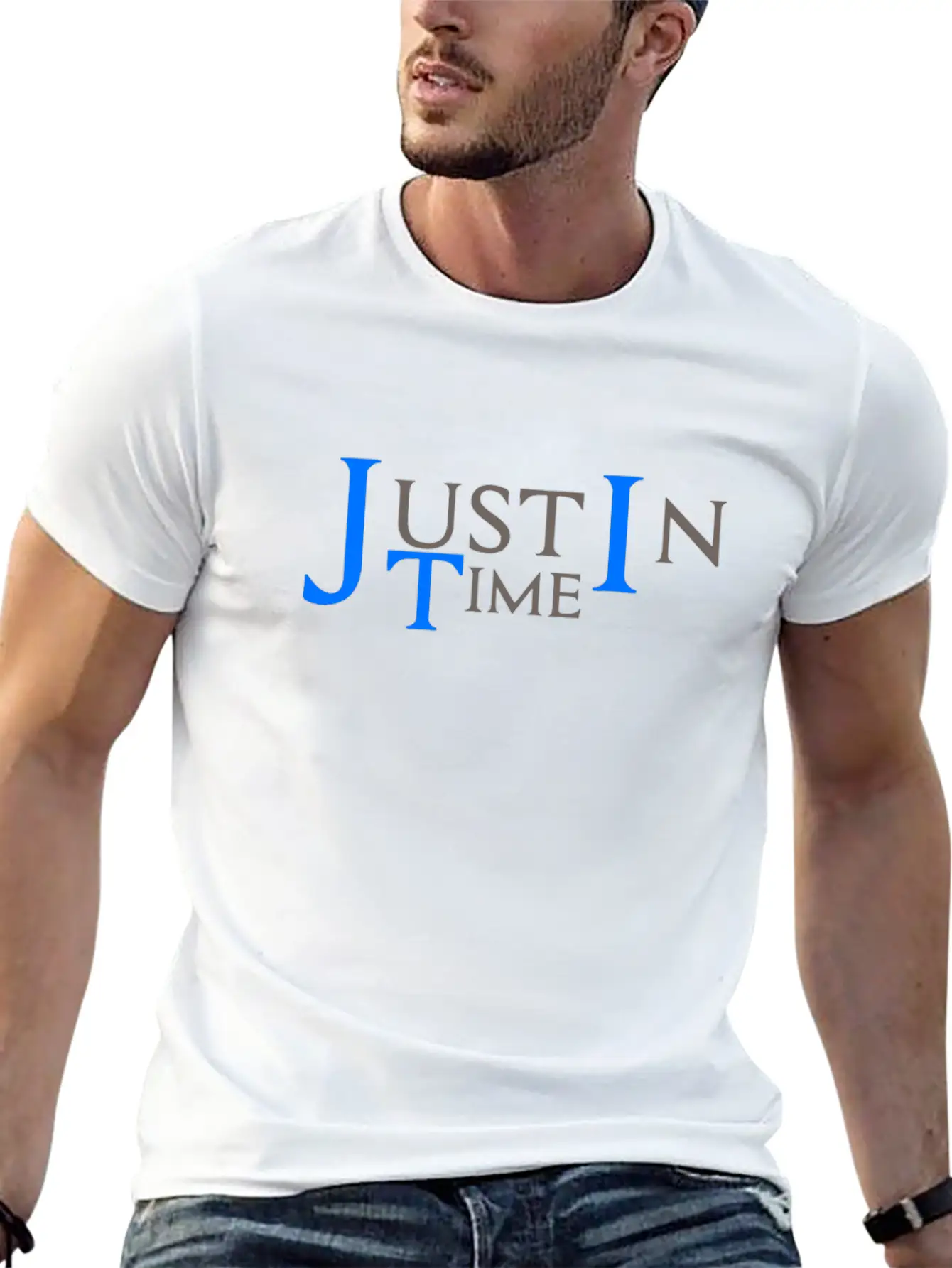 Justintime Dark Essential Unisex Summer Tee – Soft Cotton Casual Fit
