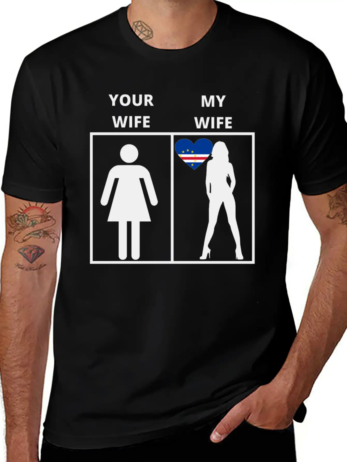 Kap Verde Geschenk My Your Wife Casual Graphic T-Shirt – Simple And Comfortable Daily Wear